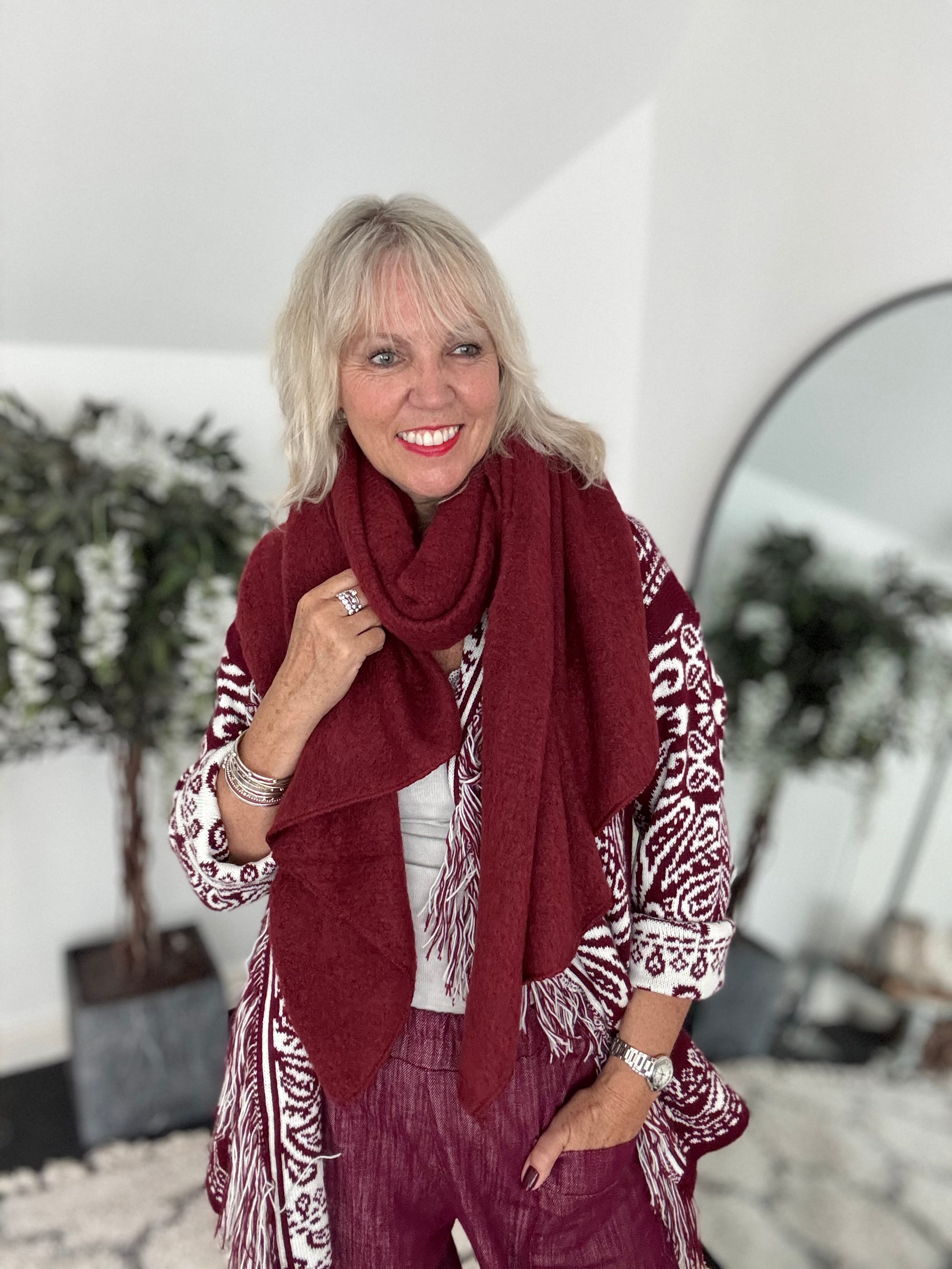 Super Soft and Warm Scarf in Berry