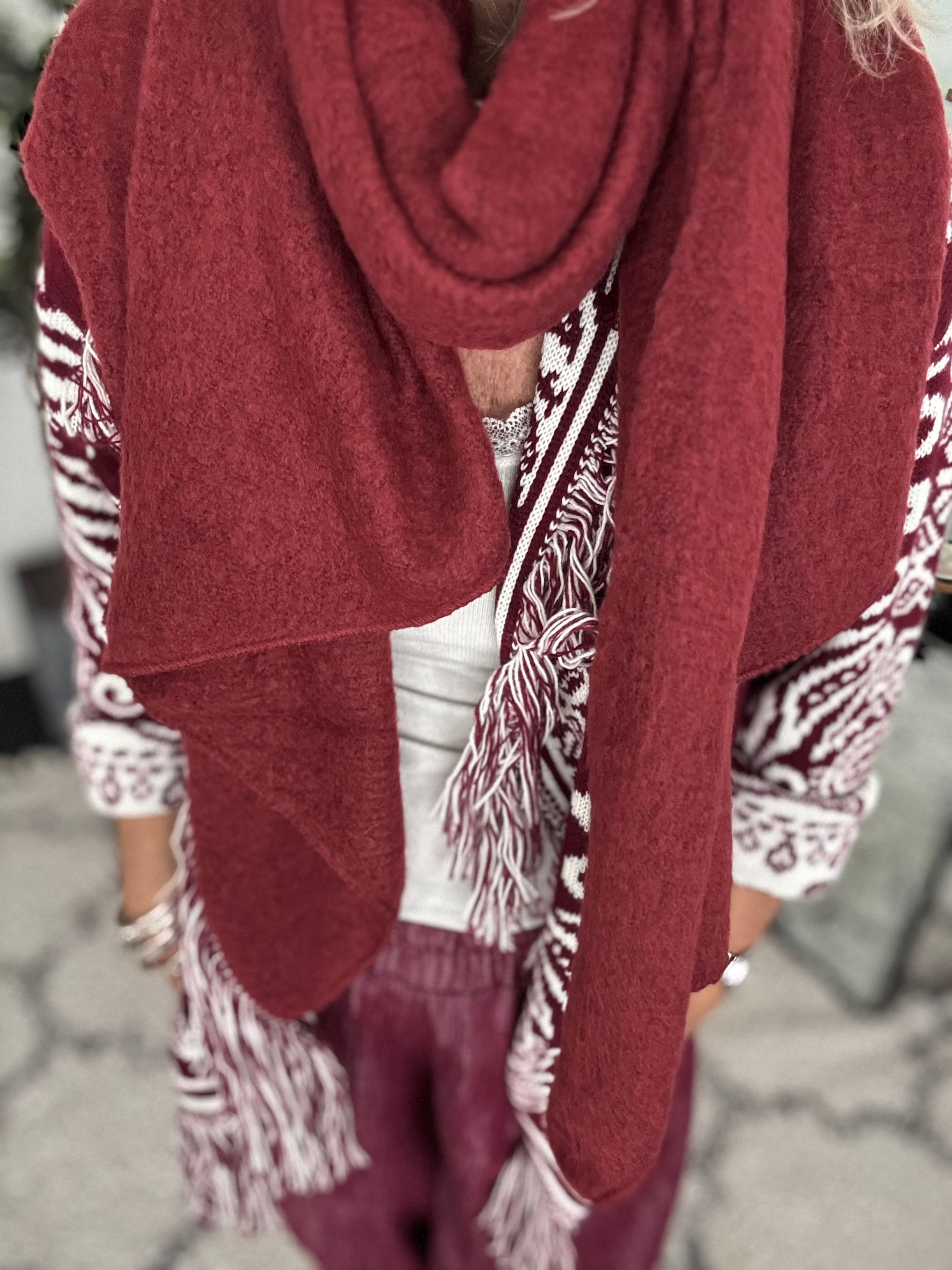 Super Soft and Warm Scarf in Berry