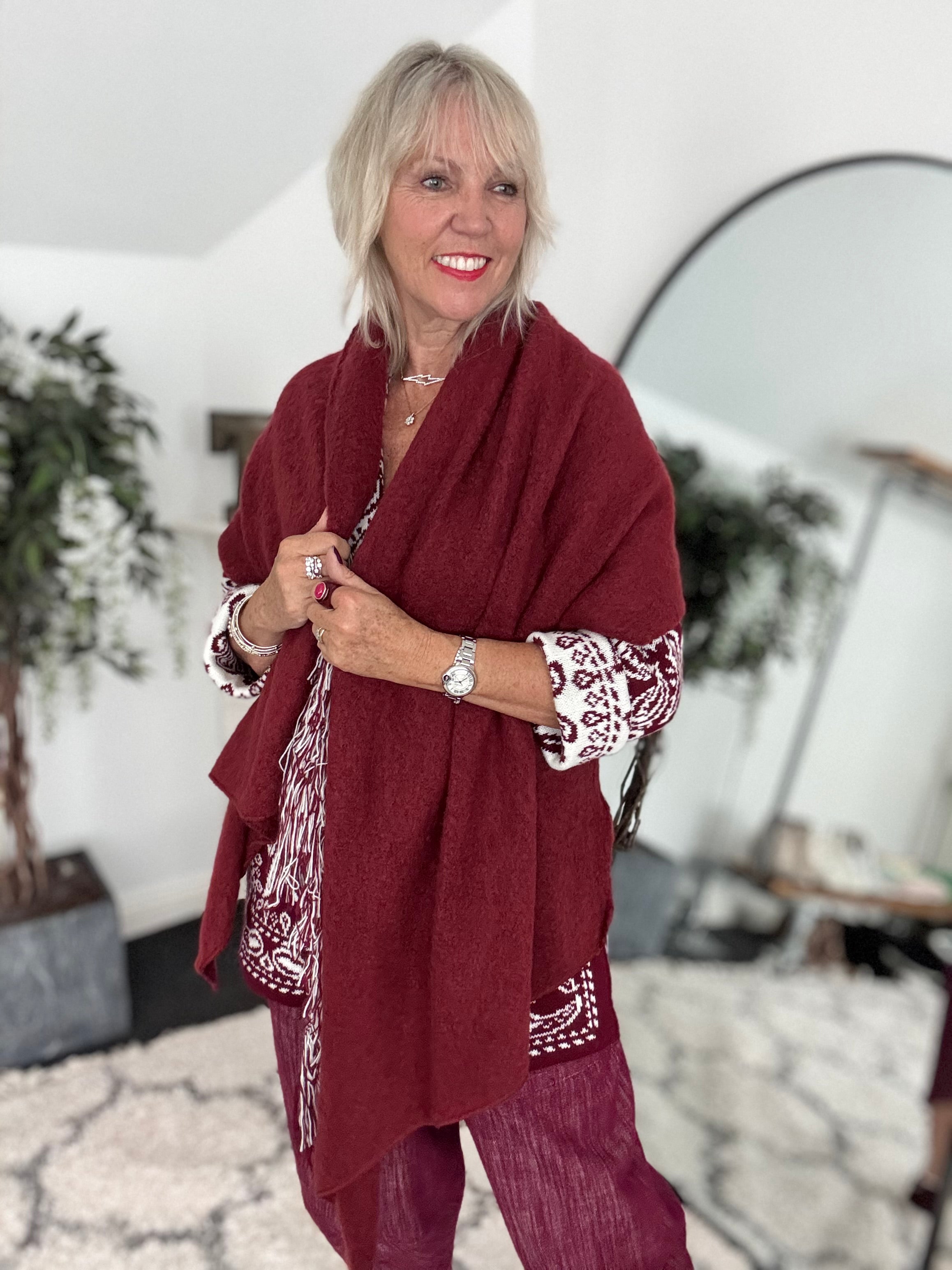Super Soft and Warm Scarf in Berry