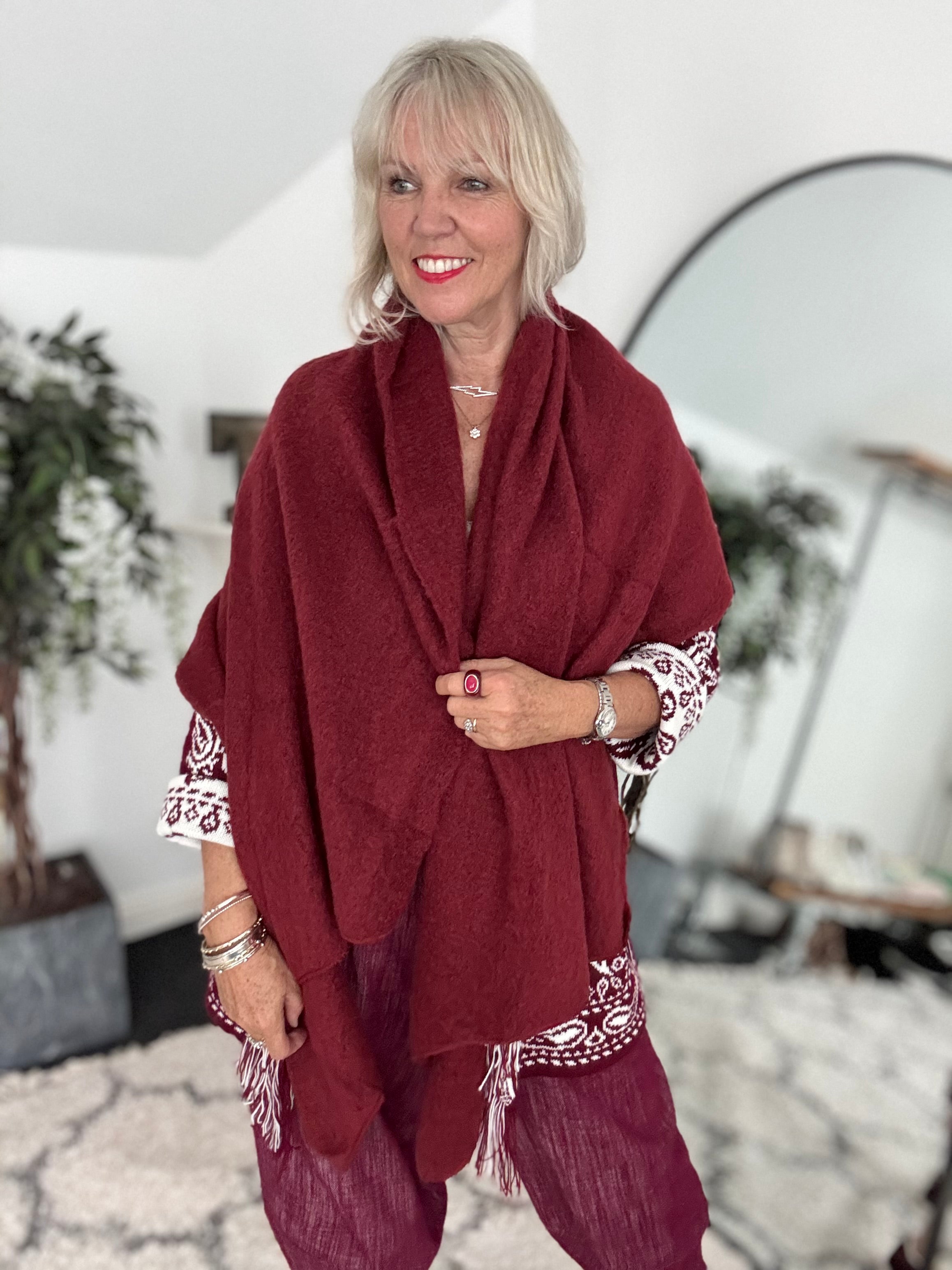Super Soft and Warm Scarf in Berry