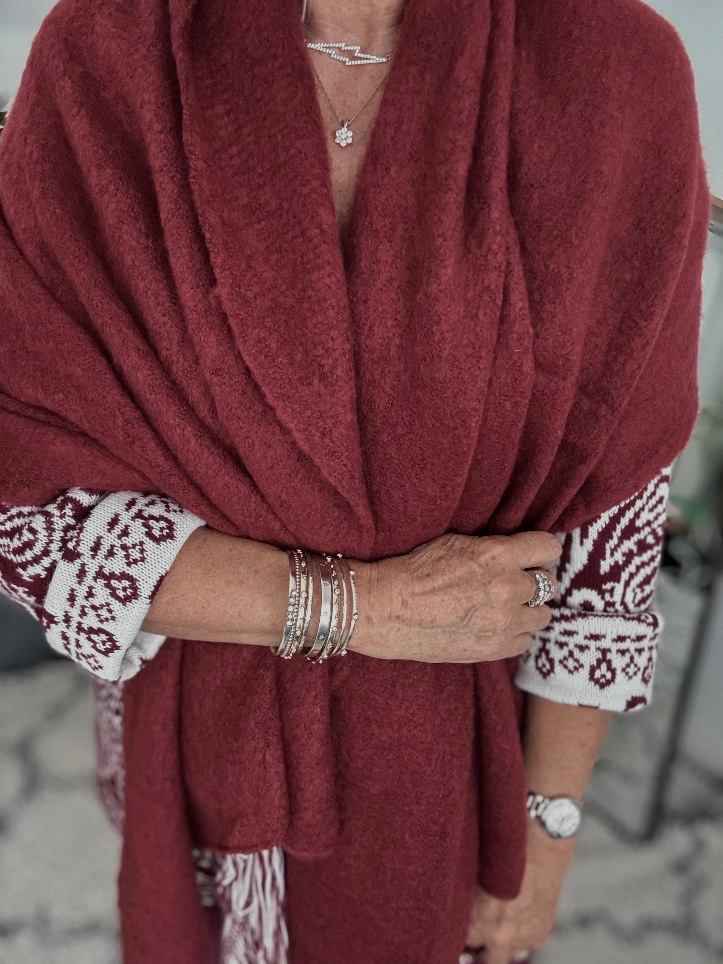 Super Soft and Warm Scarf in Berry