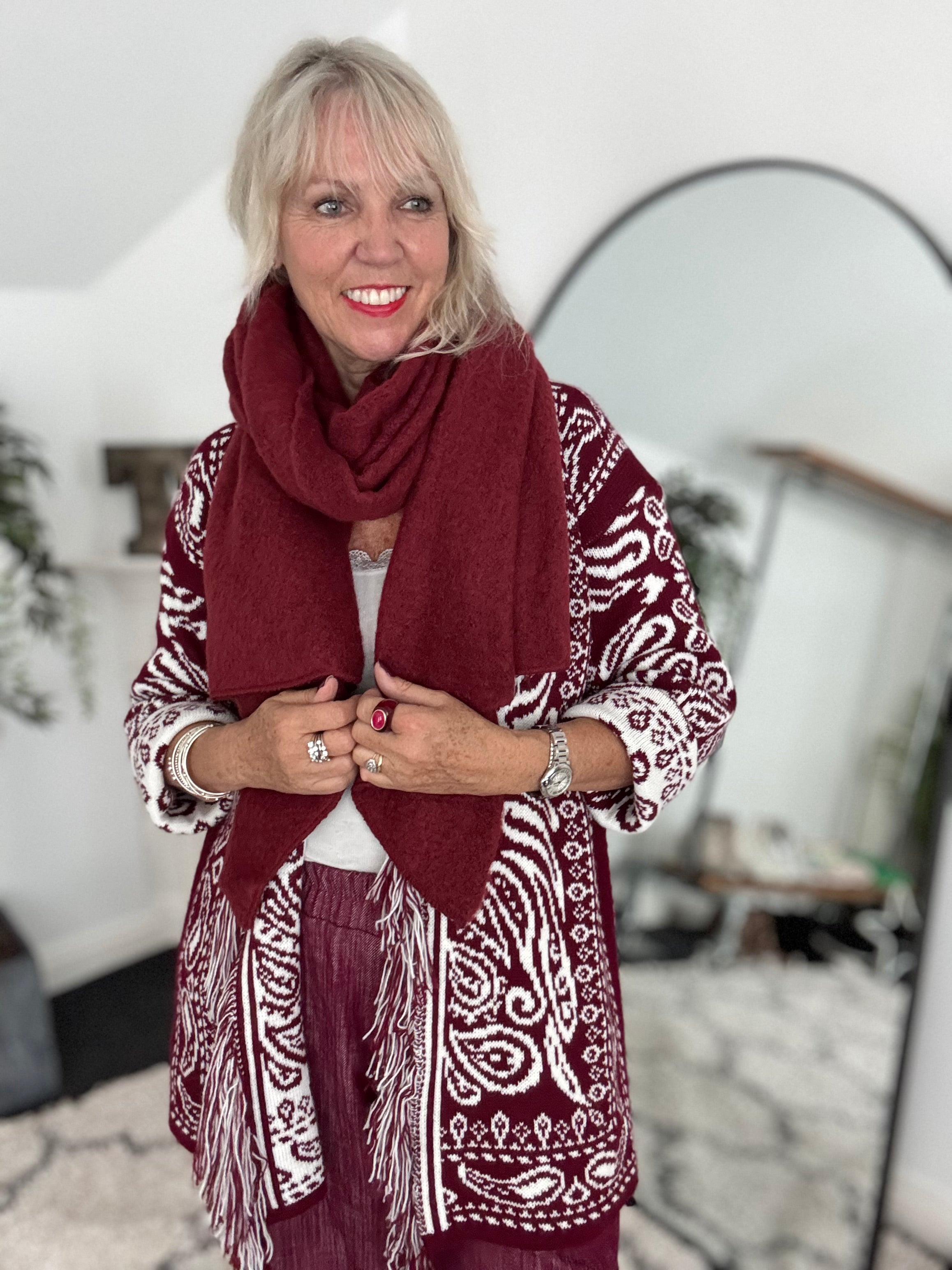 Super Soft and Warm Scarf in Berry