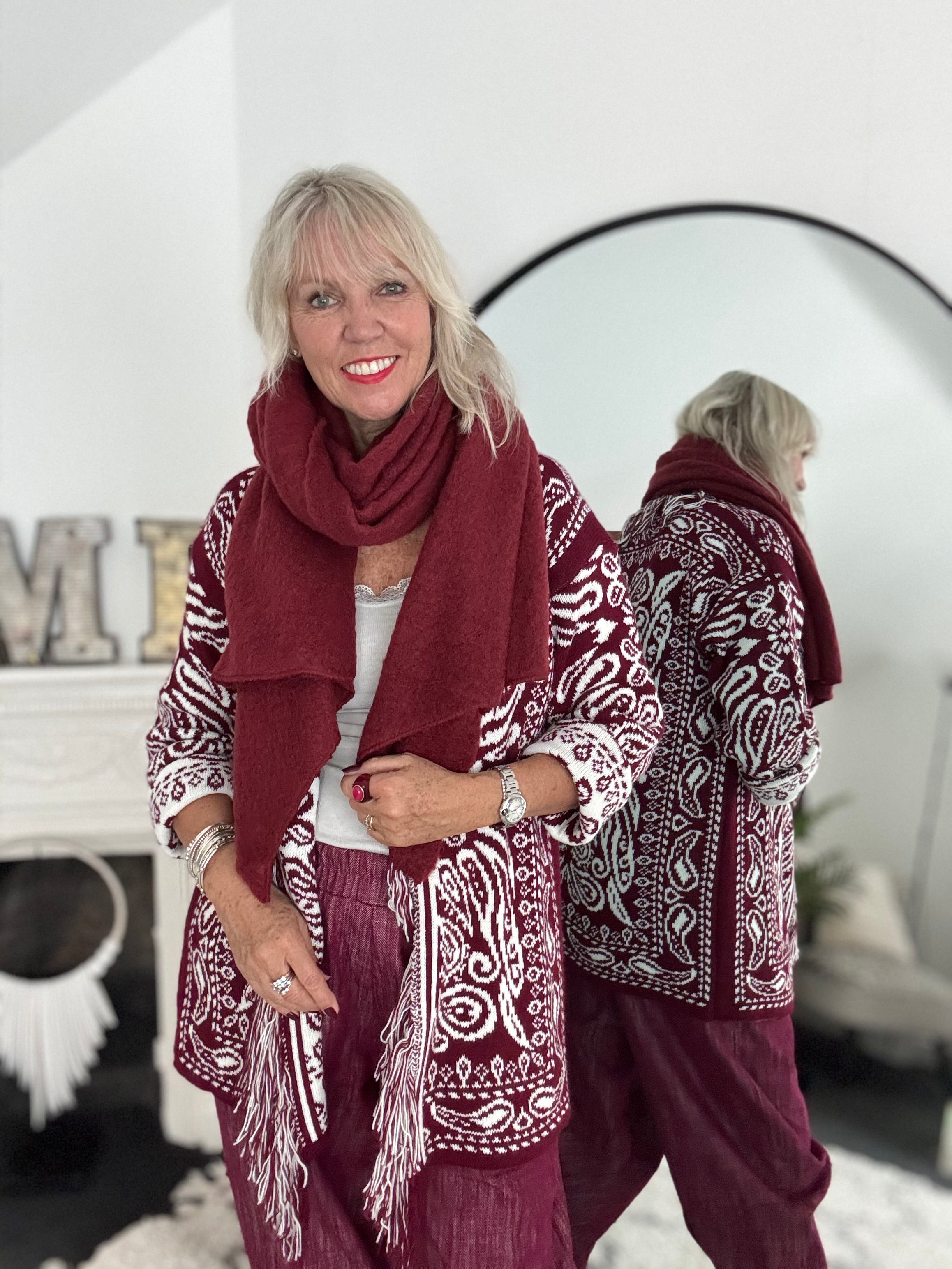 Super Soft and Warm Scarf in Berry