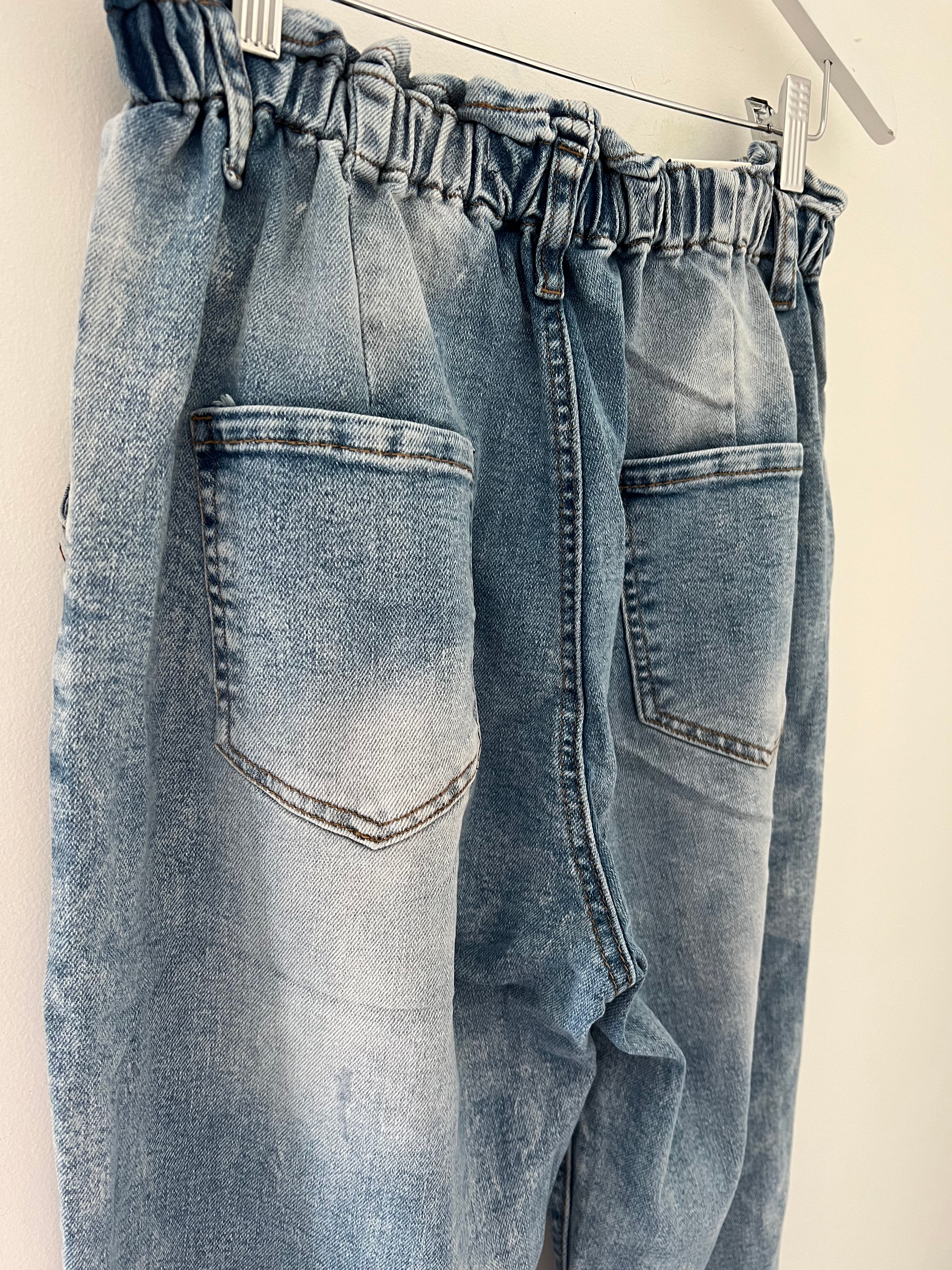Stretch Boyfriend Jeans with Elasticated Waist