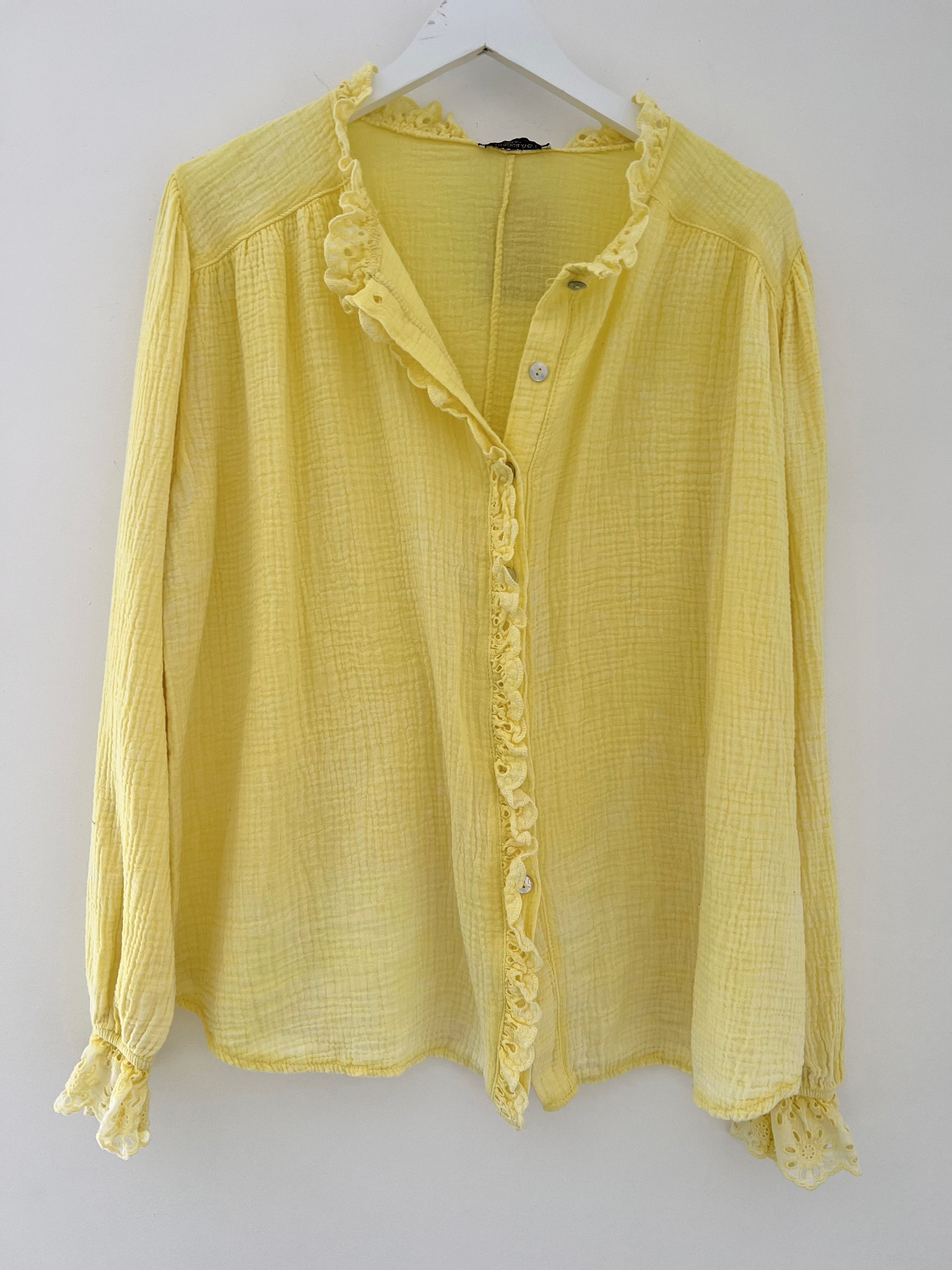 Cheesecloth Shirt in Yellow