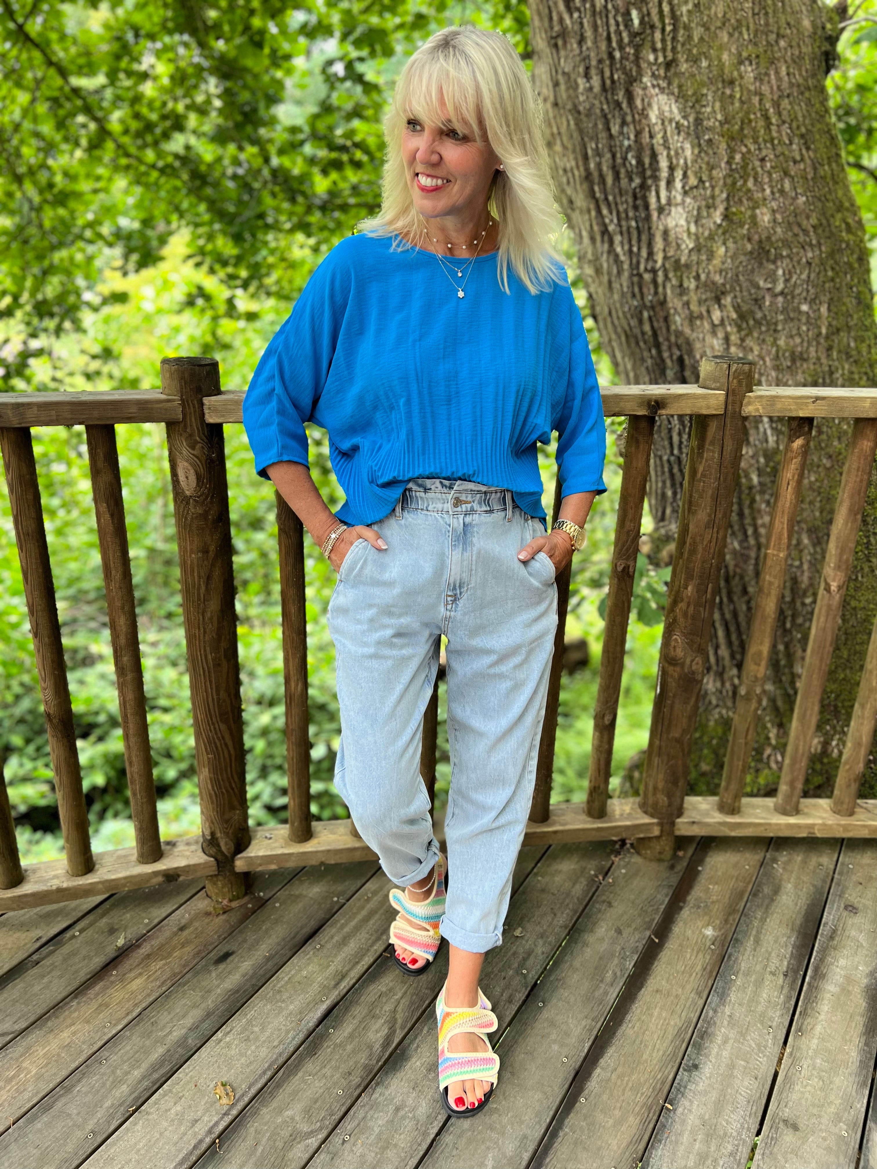 Boyfriend Jeans with Elasticated Waist