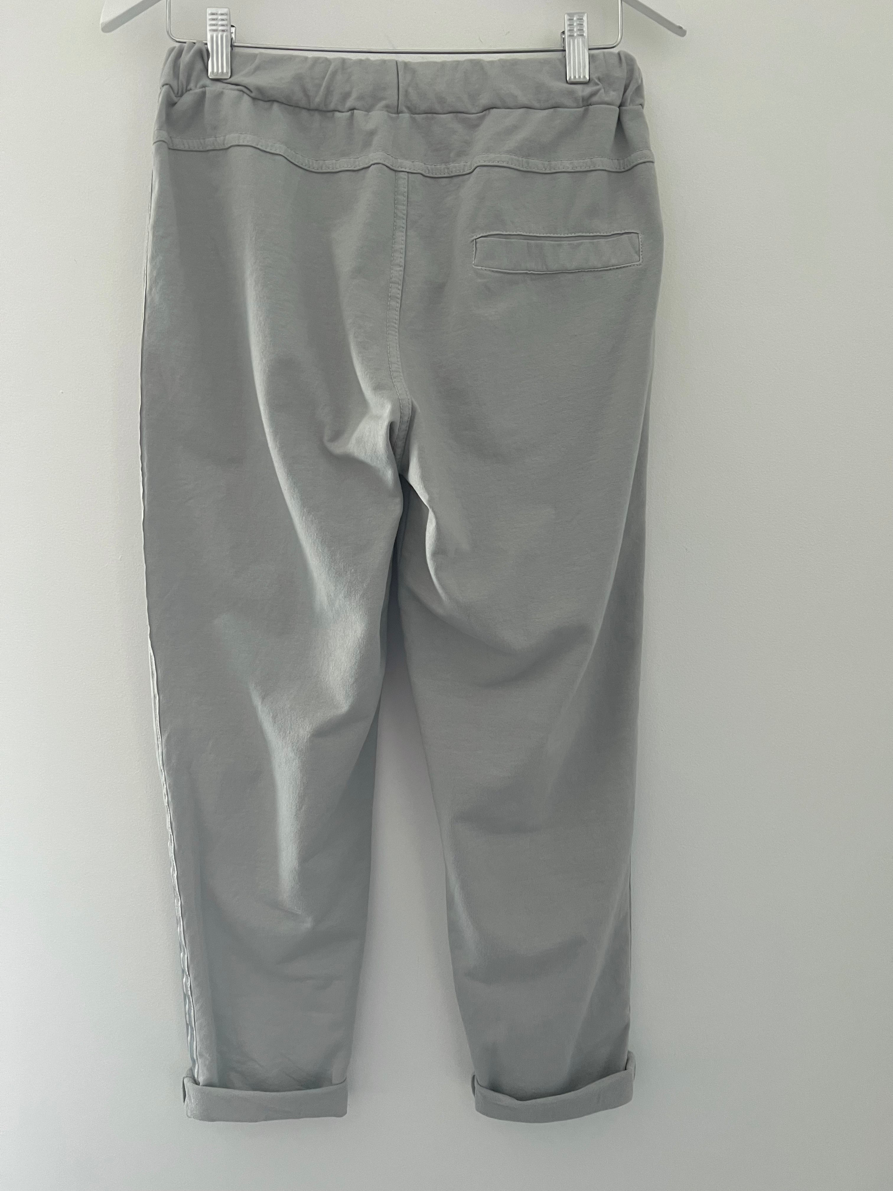 Jersey Stretch Joggers in Light Grey