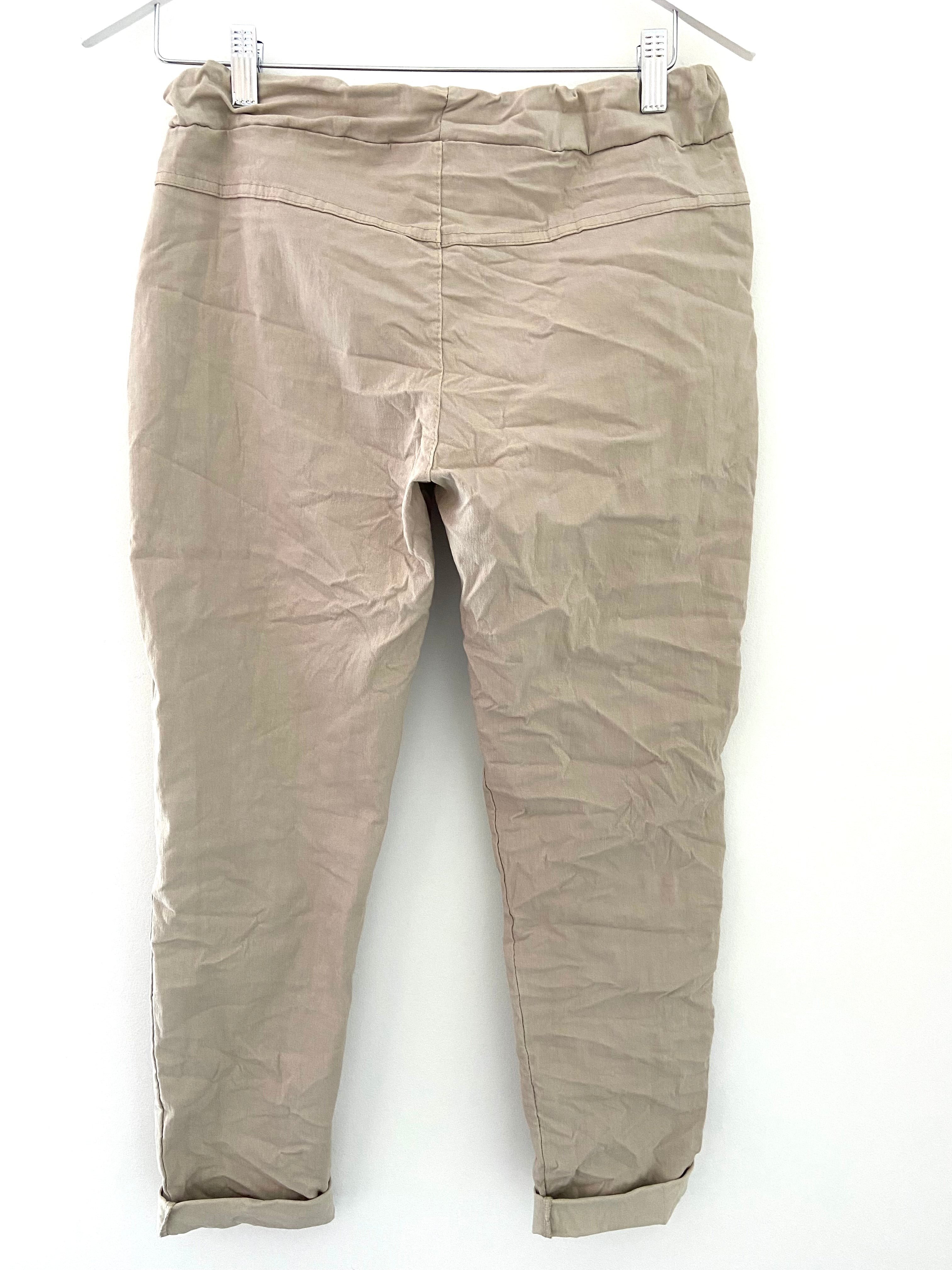 Slimfit Stretch Joggers in Stone
