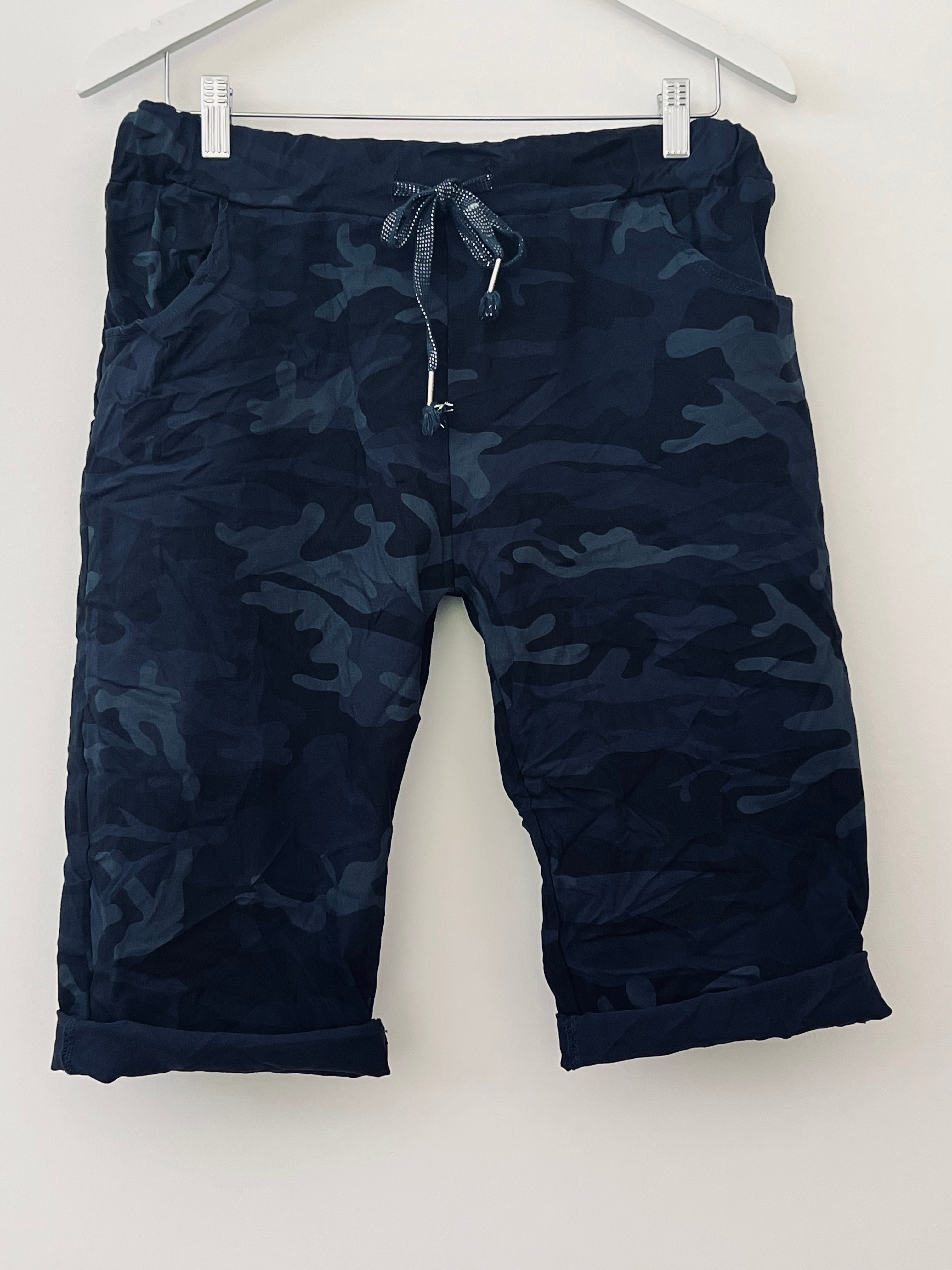 Super Stretch Jogger Shorts in Ink Camo