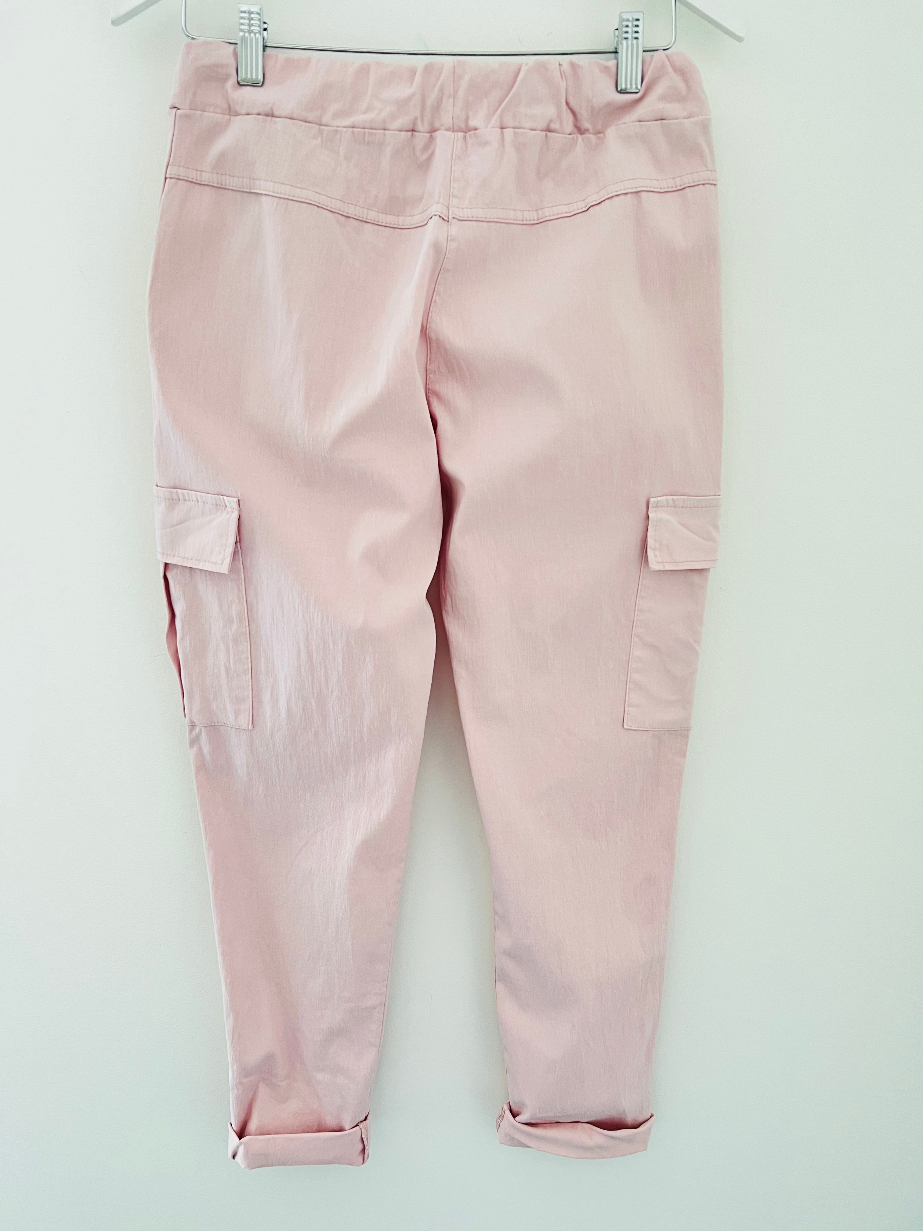 Slimfit Cargo Joggers in Pink