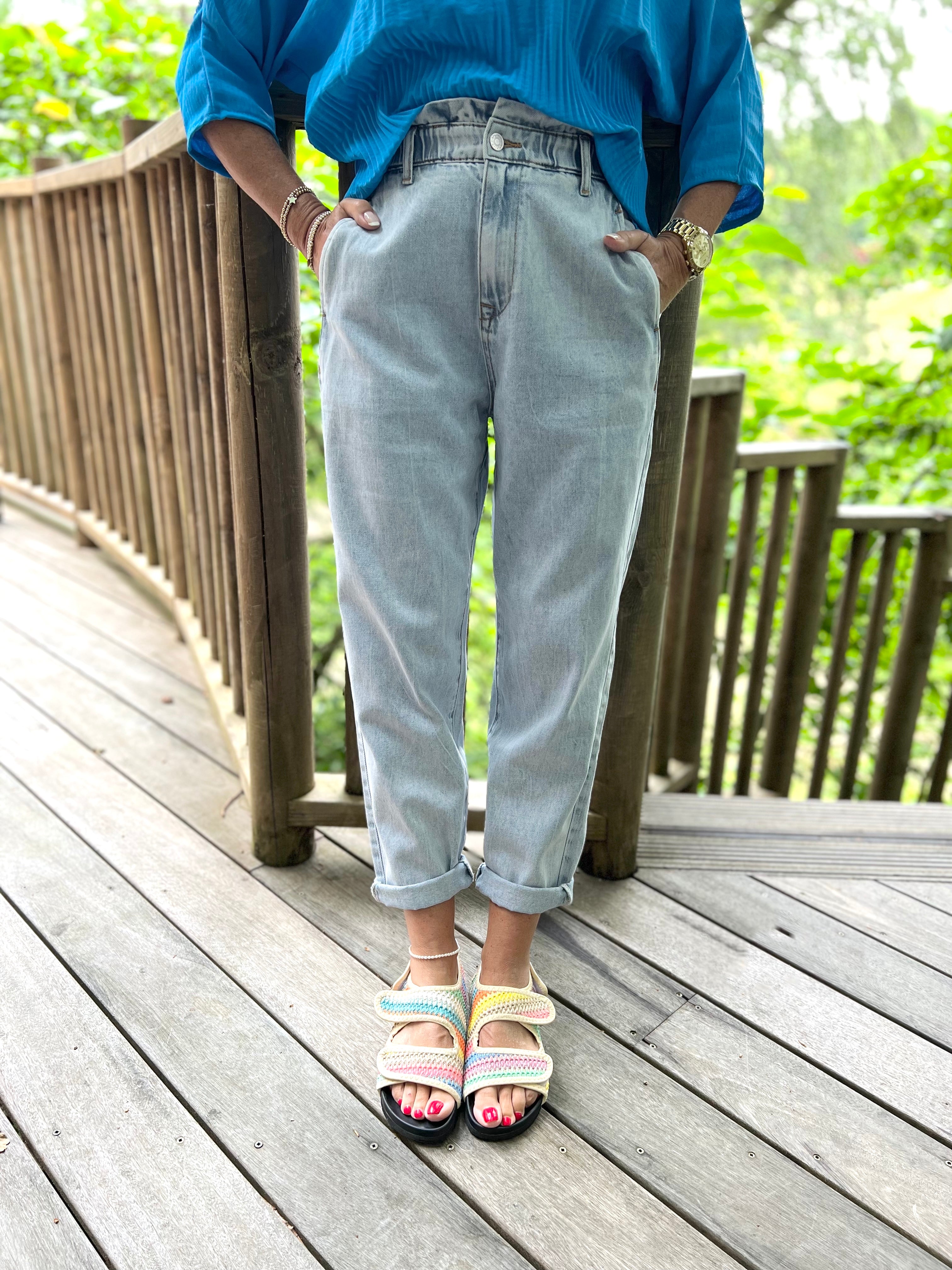 Boyfriend Jeans with Elasticated Waist