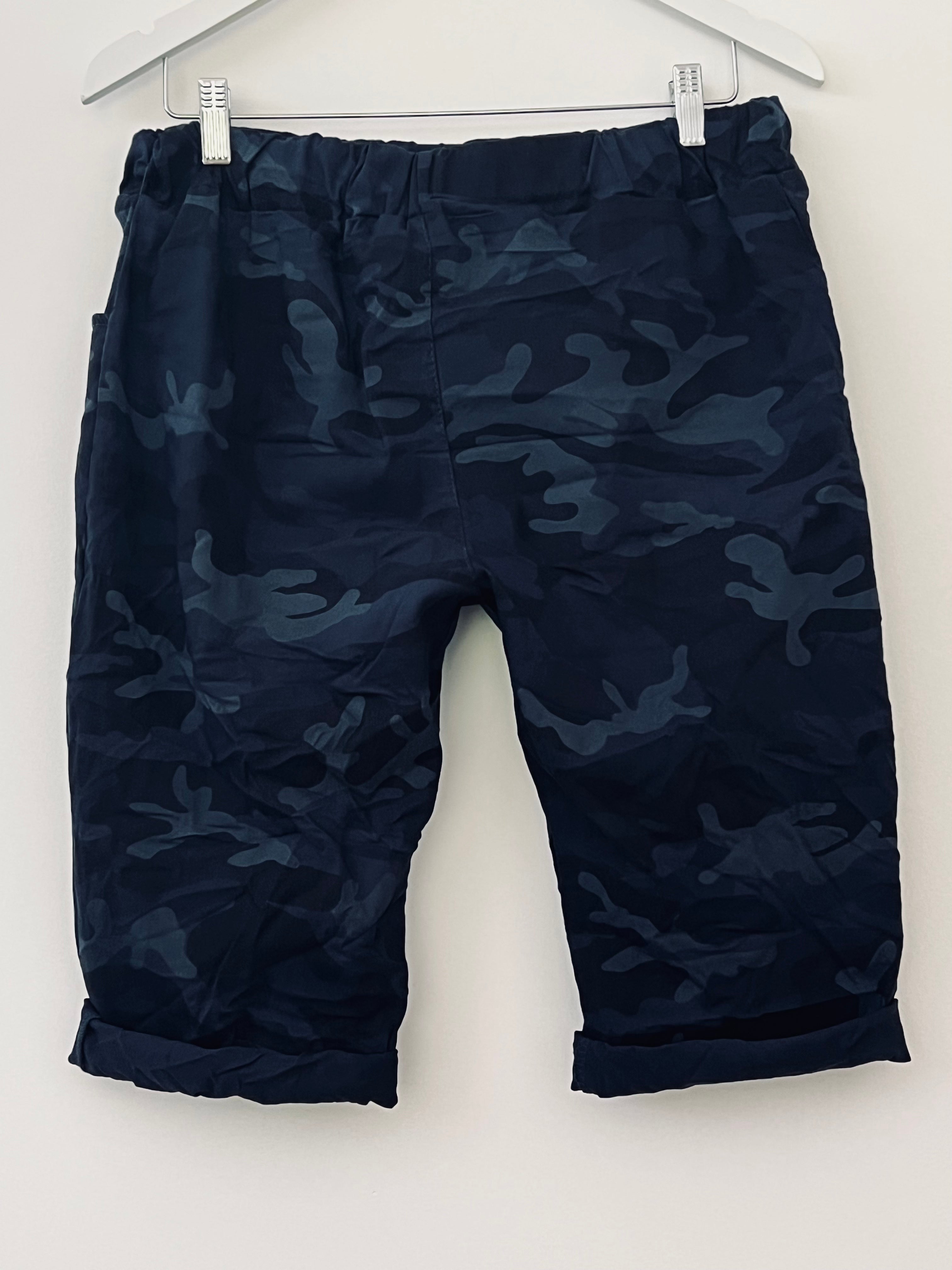 Super Stretch Jogger Shorts in Ink Camo
