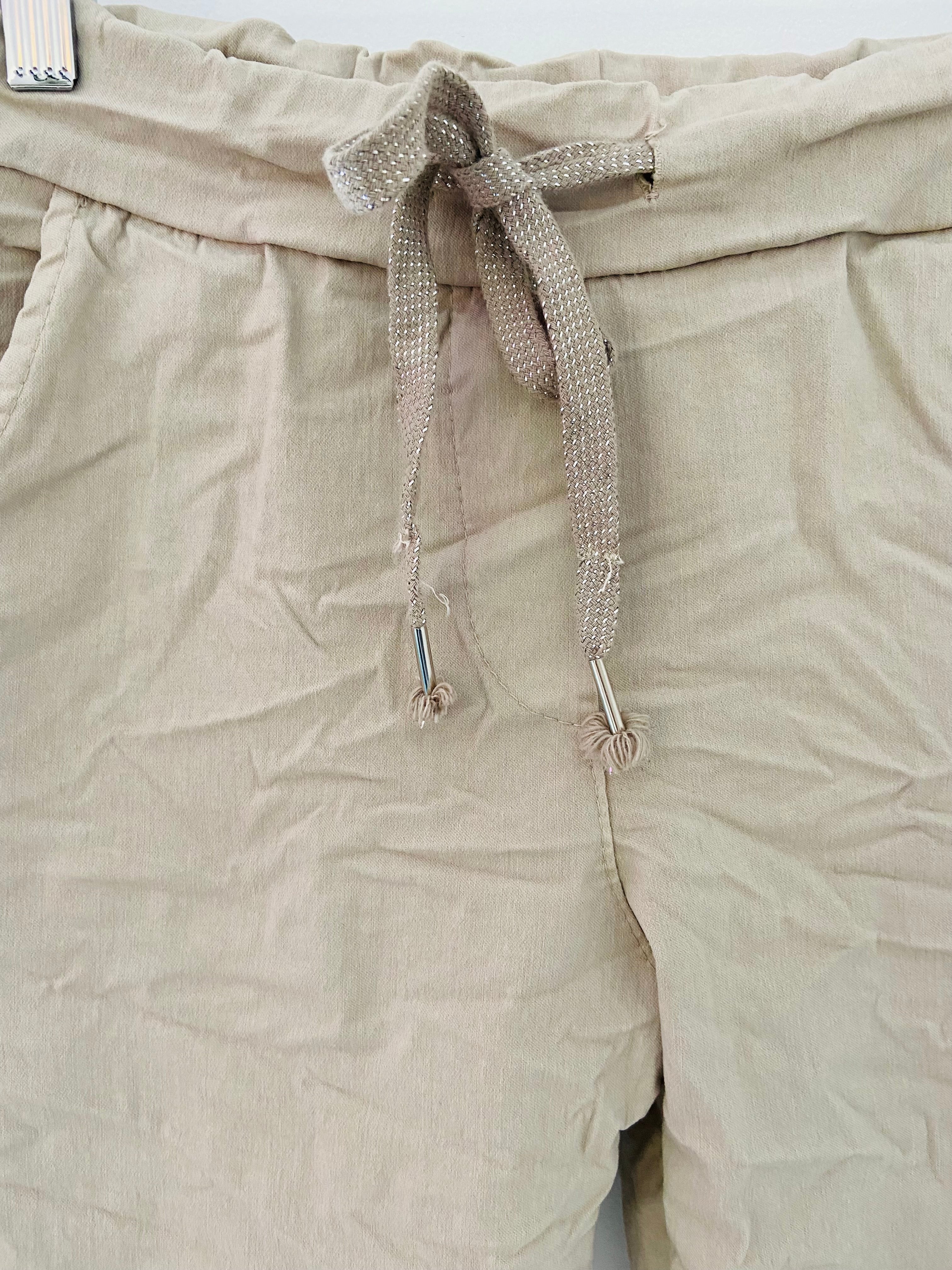 Slimfit Stretch Joggers in Stone