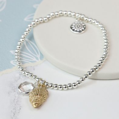 Sea Shell & Crystal Bracelet