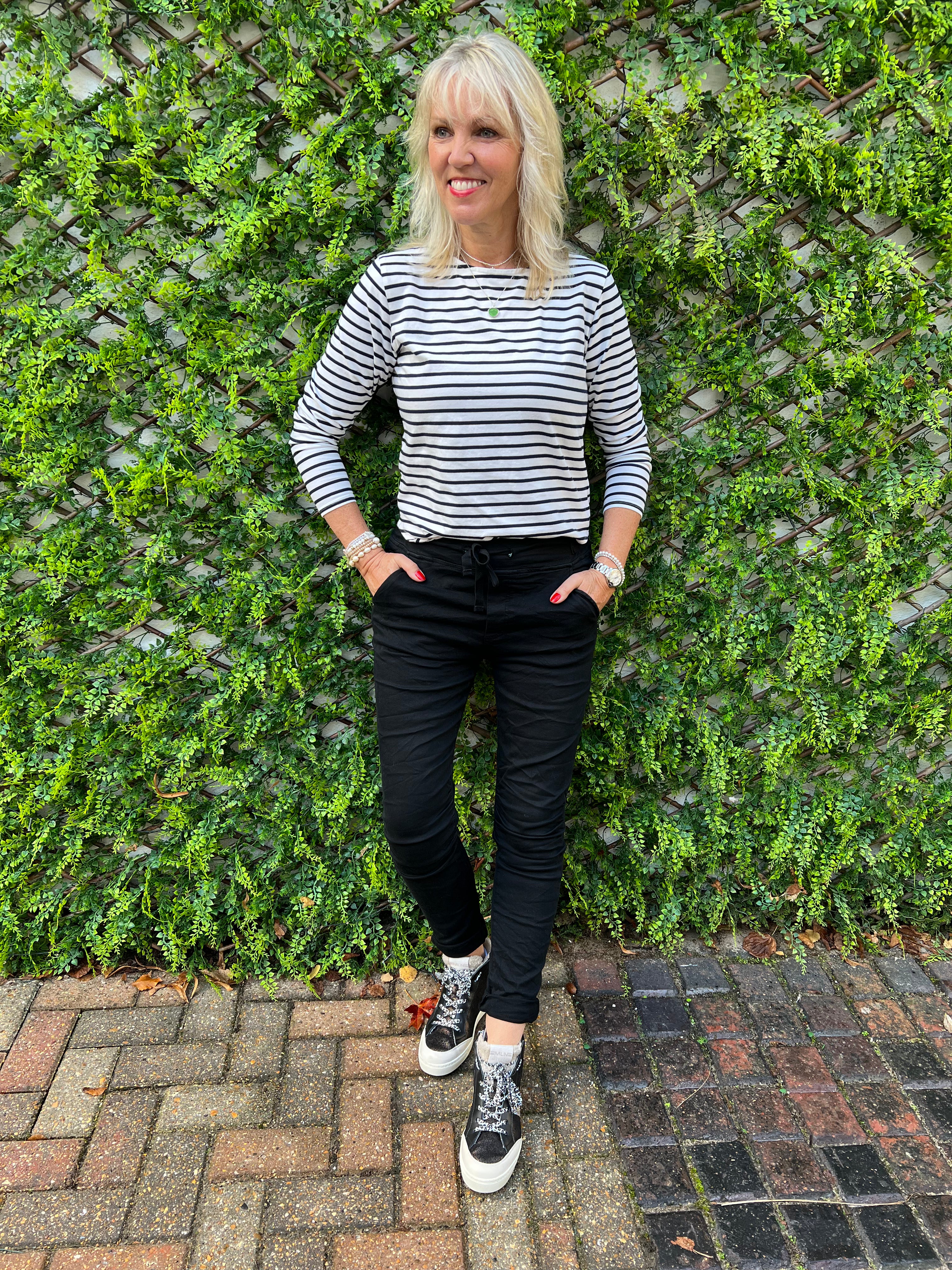 Black Jean Joggers The Meek Boutique The Meek Boutique