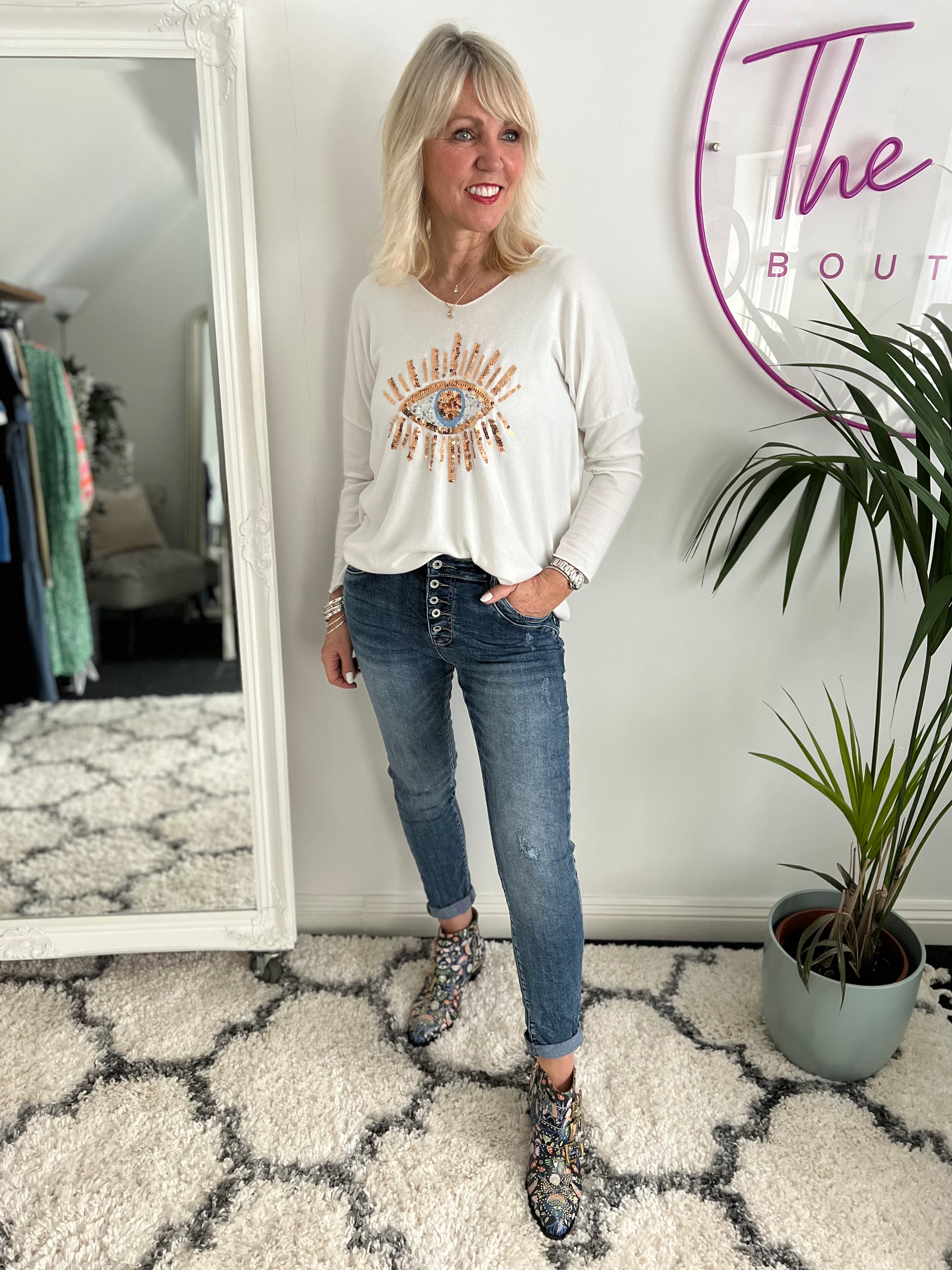 Button fly hot sale stretch jeans