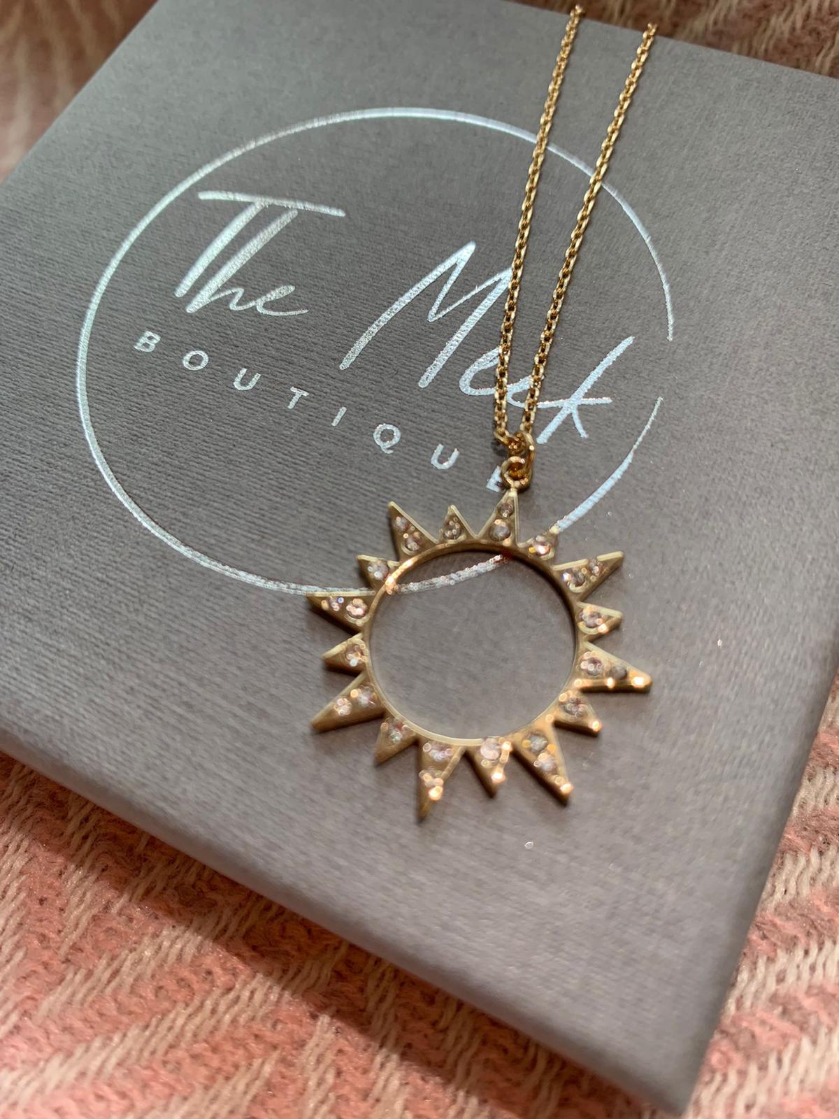 Sun Pendant in Gold