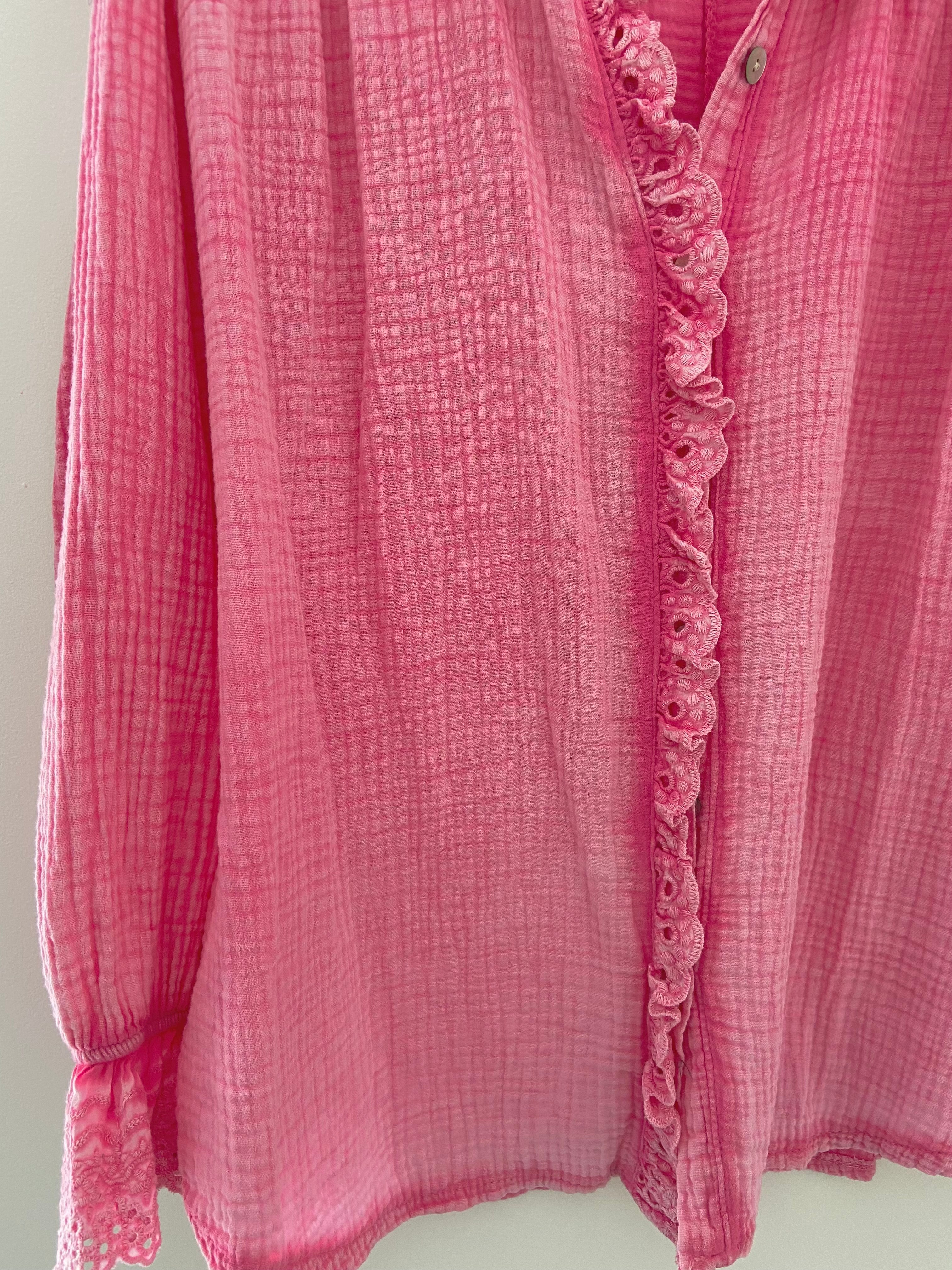 Cheesecloth Shirt in Candyfloss Pink