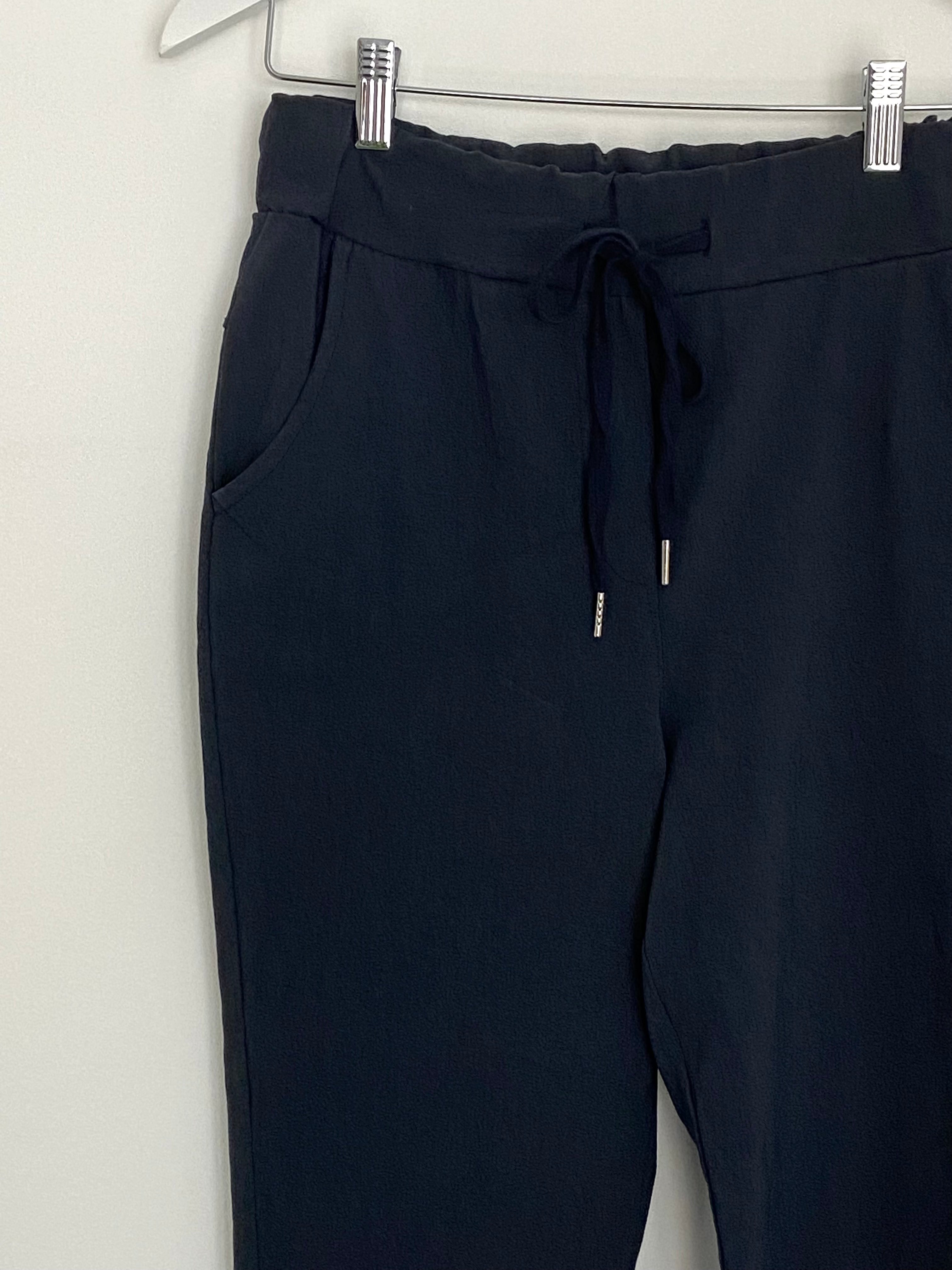 Slimfit Stretch Cotton Joggers in Ink