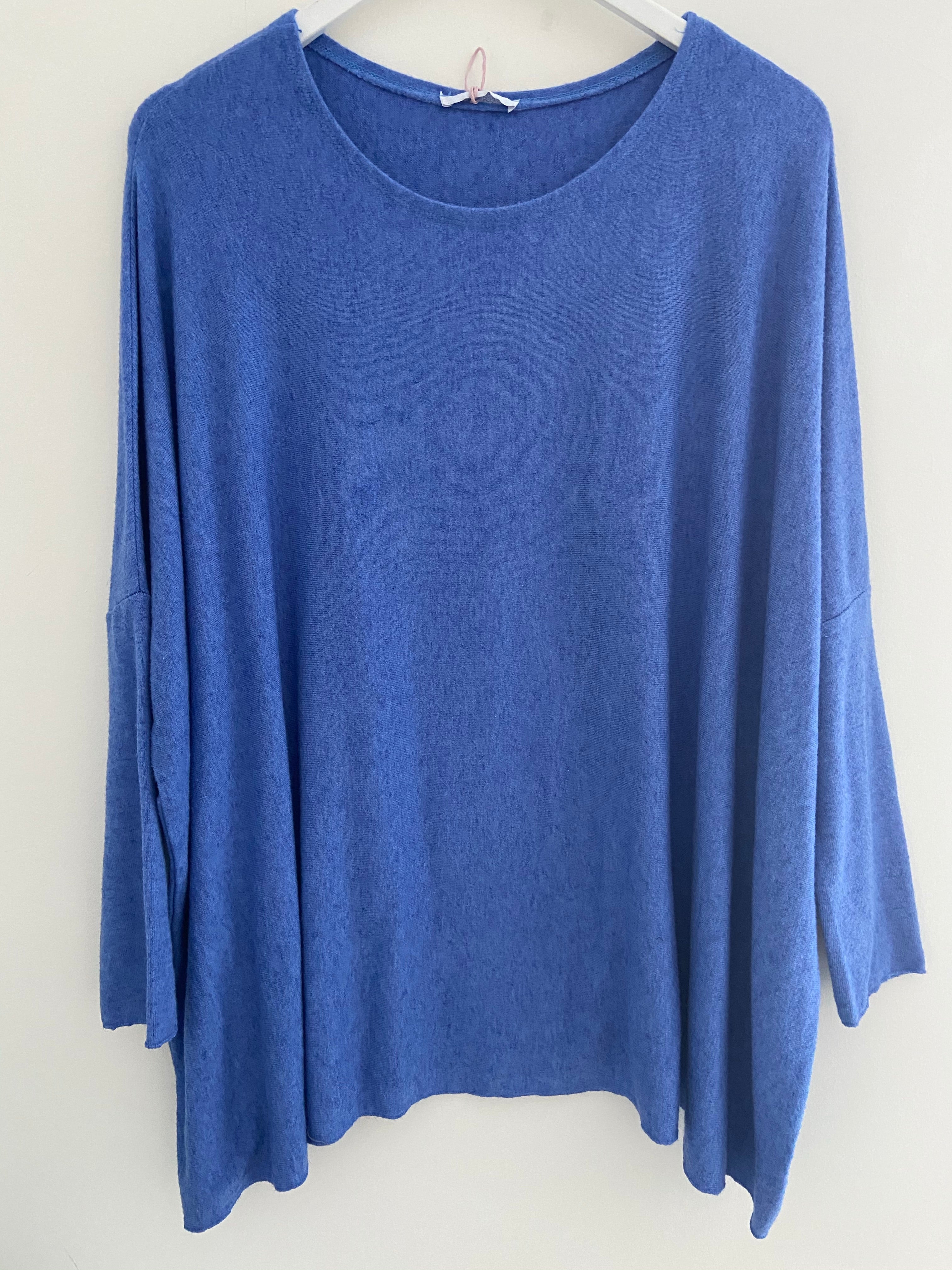 Reversible Poncho Star Jumper in Cornflower Blue