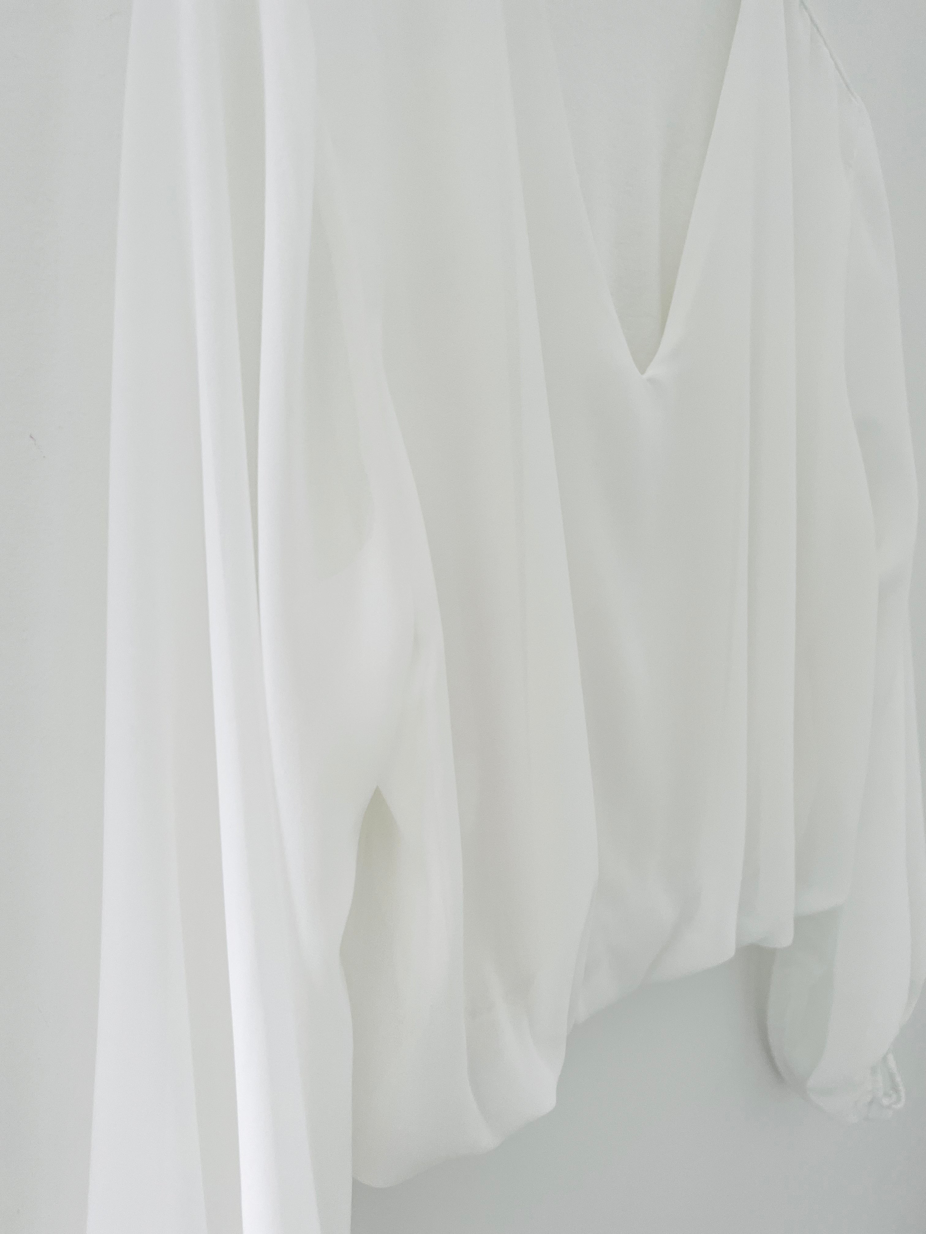 V Neck Blouse in Ivory