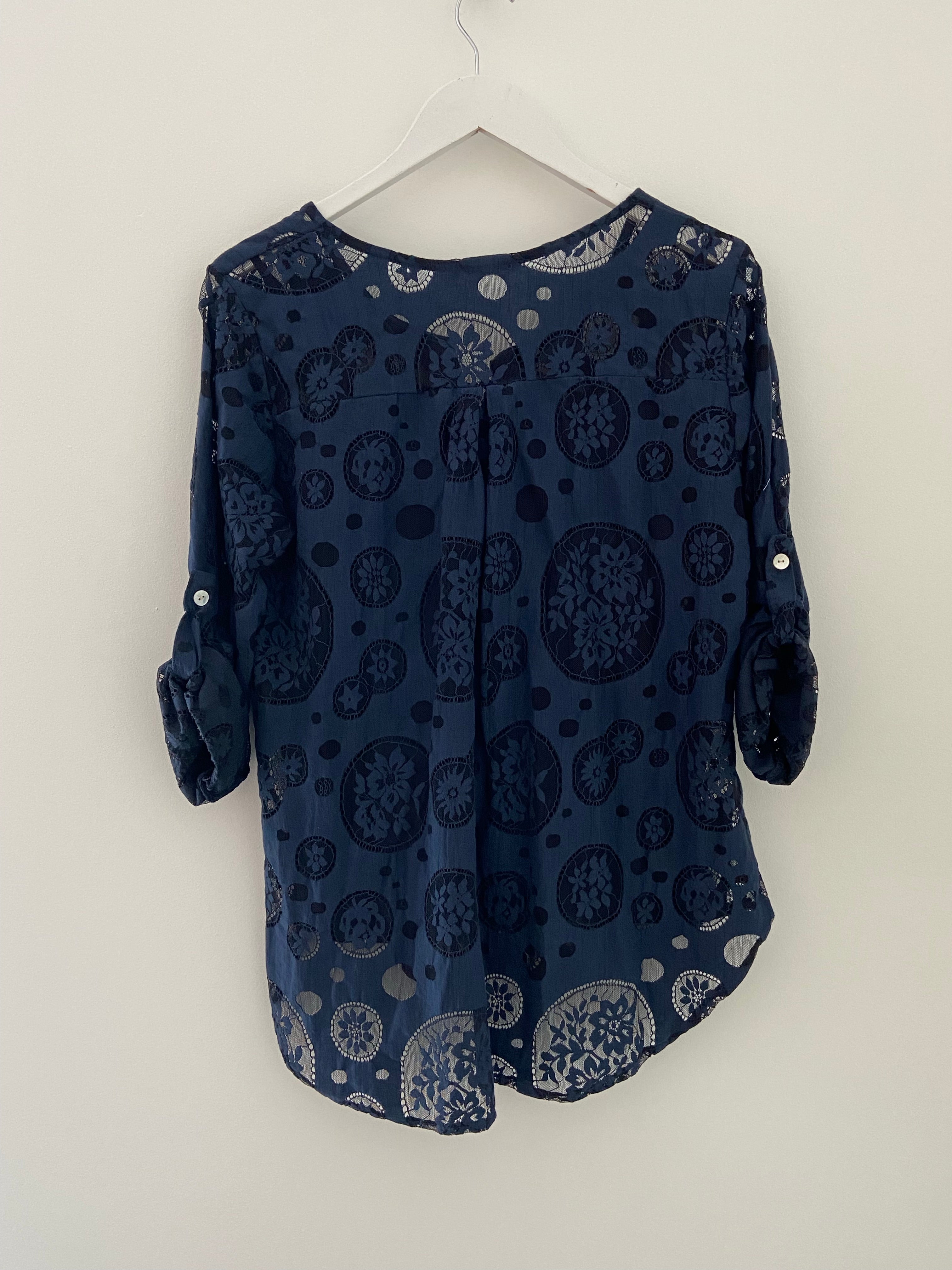 Lace Blouse & Camisole in Ink