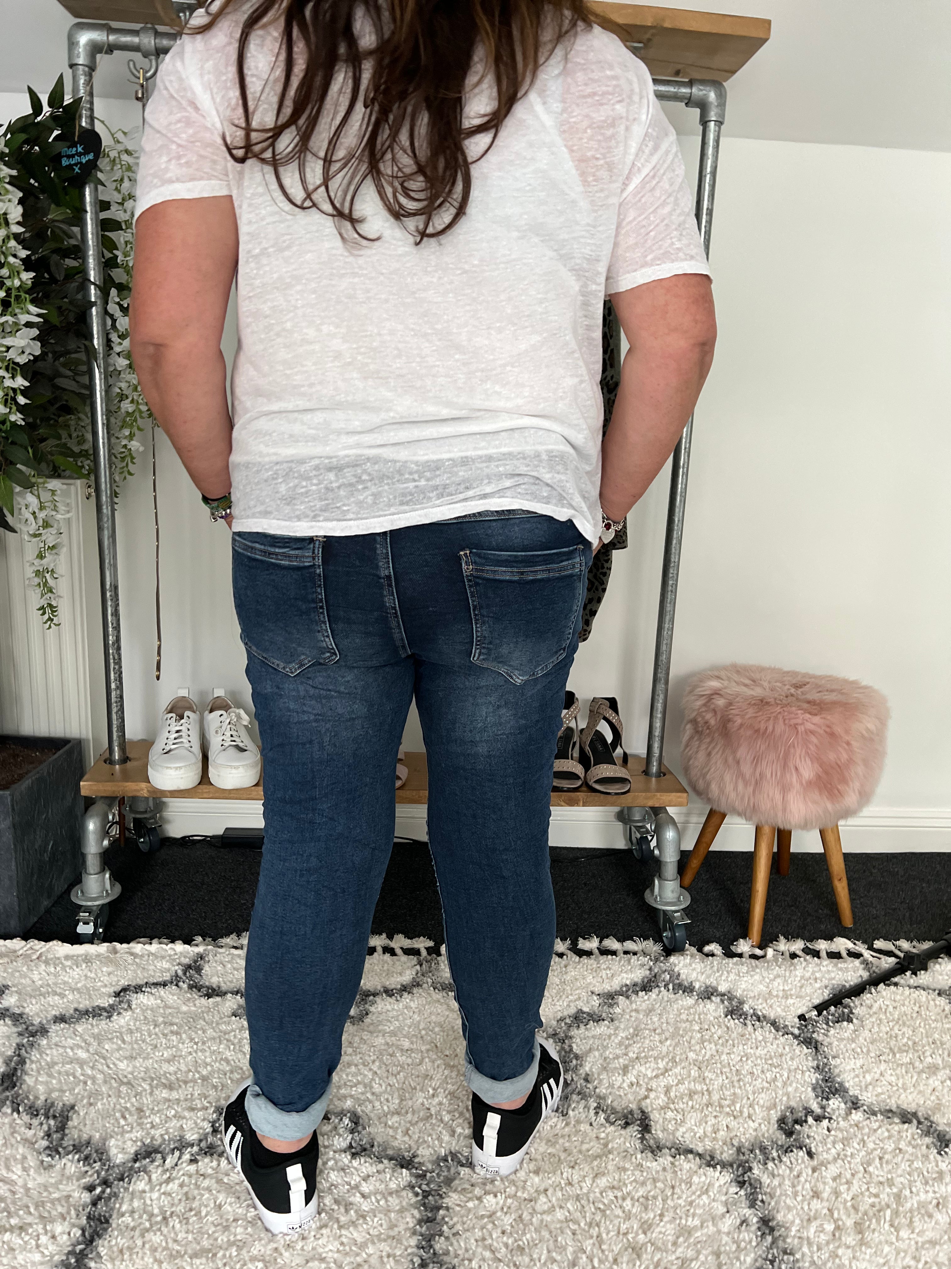 Jogger type jeans sale