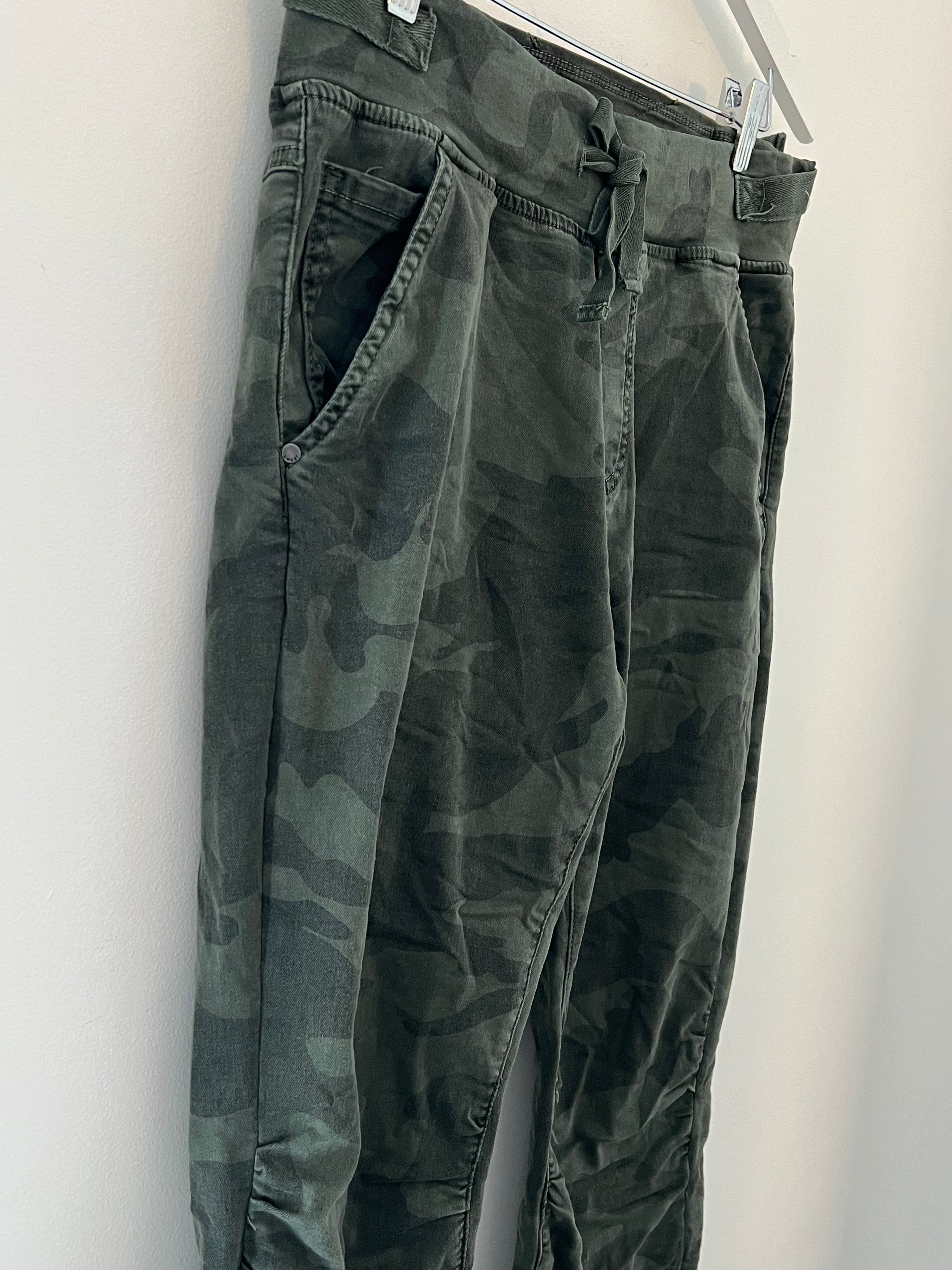 Camo denim joggers discount