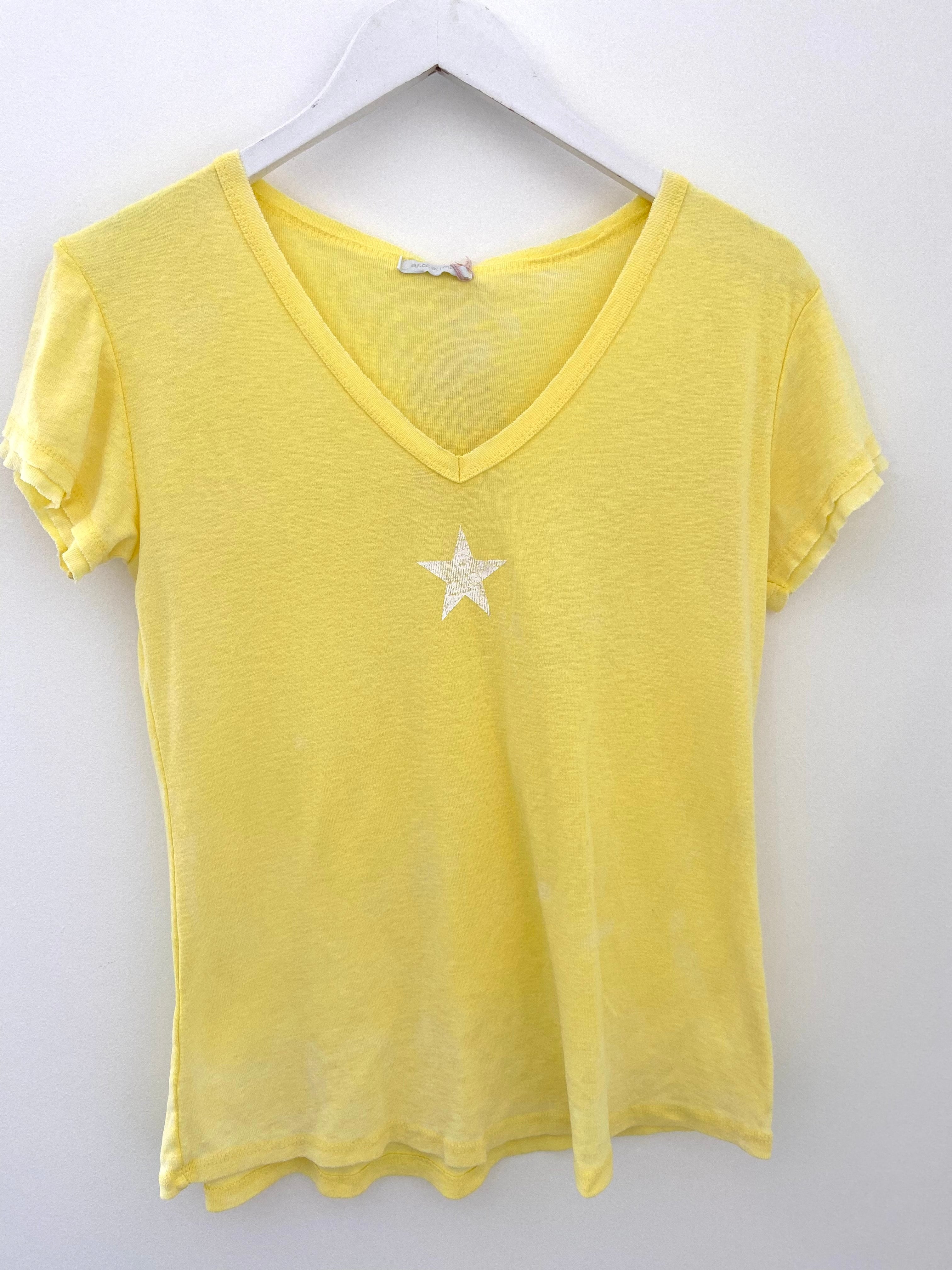 Vintage Star Tee in Yellow