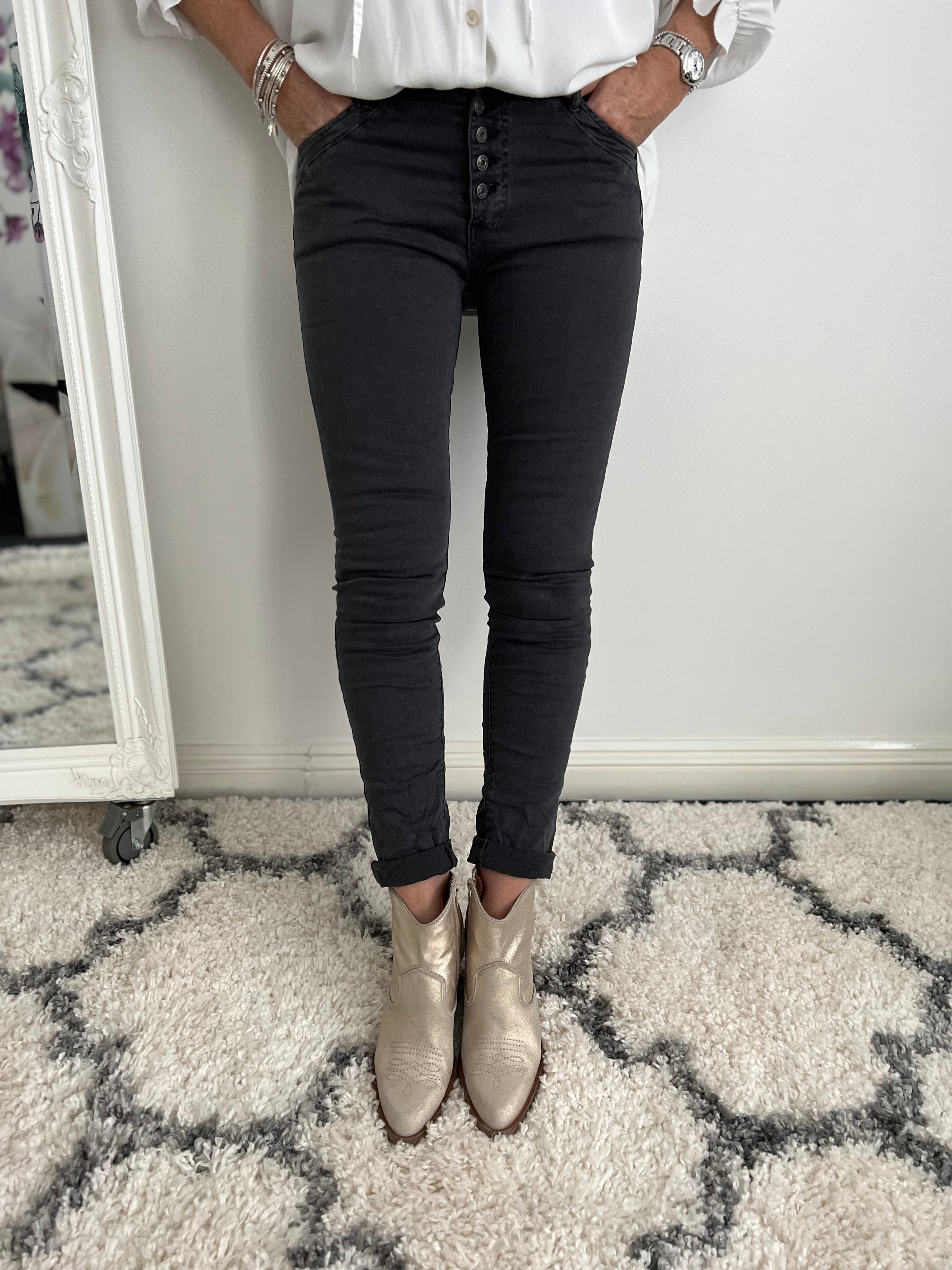 Dark wash 2024 button fly jeans