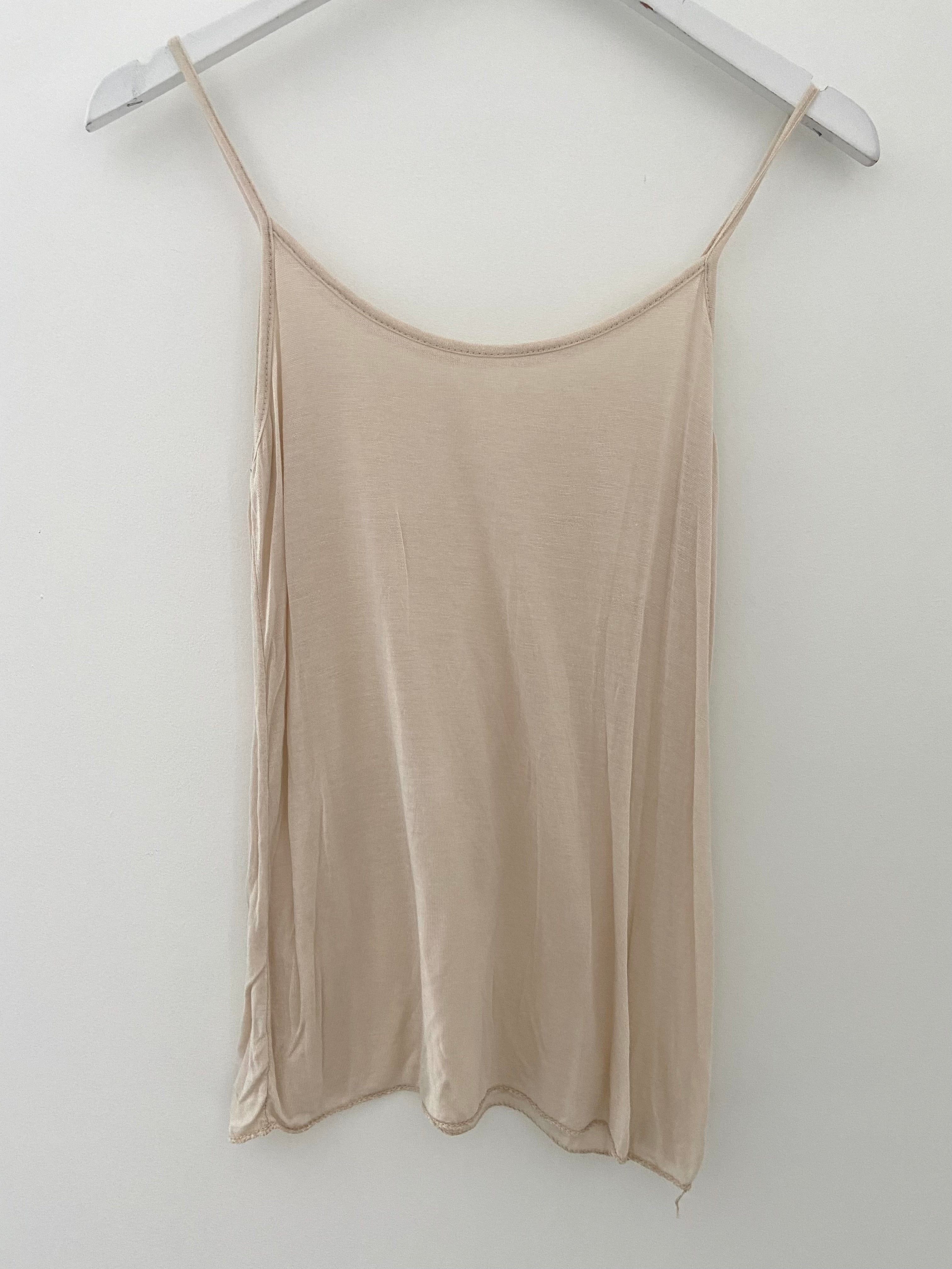 Lace Blouse & Camisole in Stone