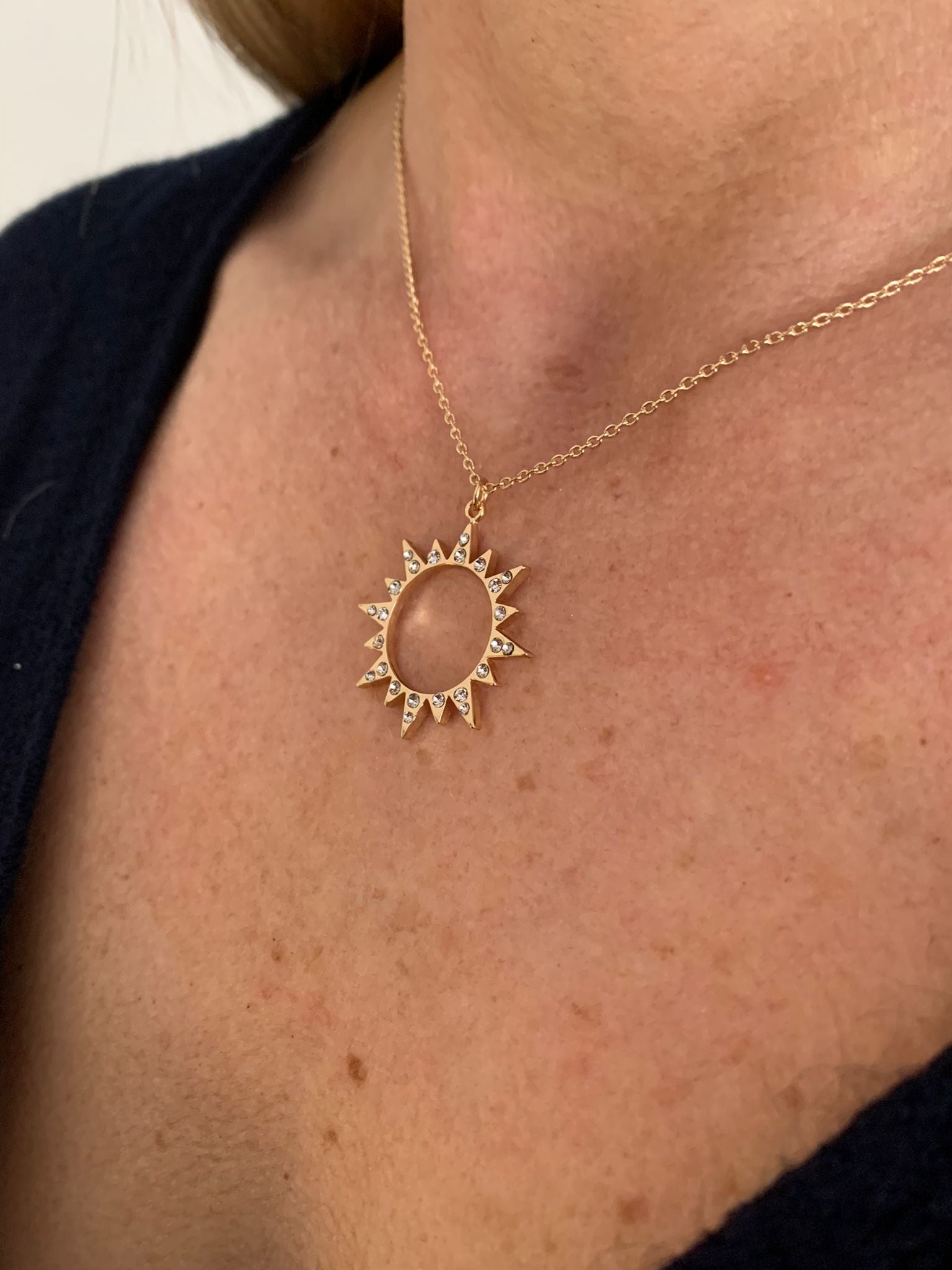 Sun Pendant in Gold